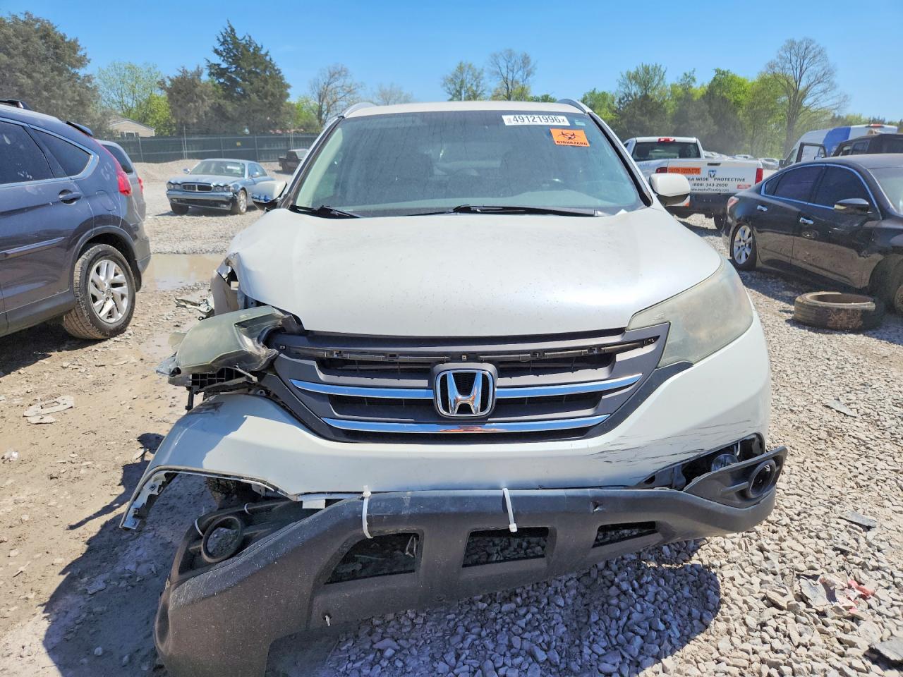 2013 Honda Cr-v Exl White vin: 5J6RM3H78DL043143