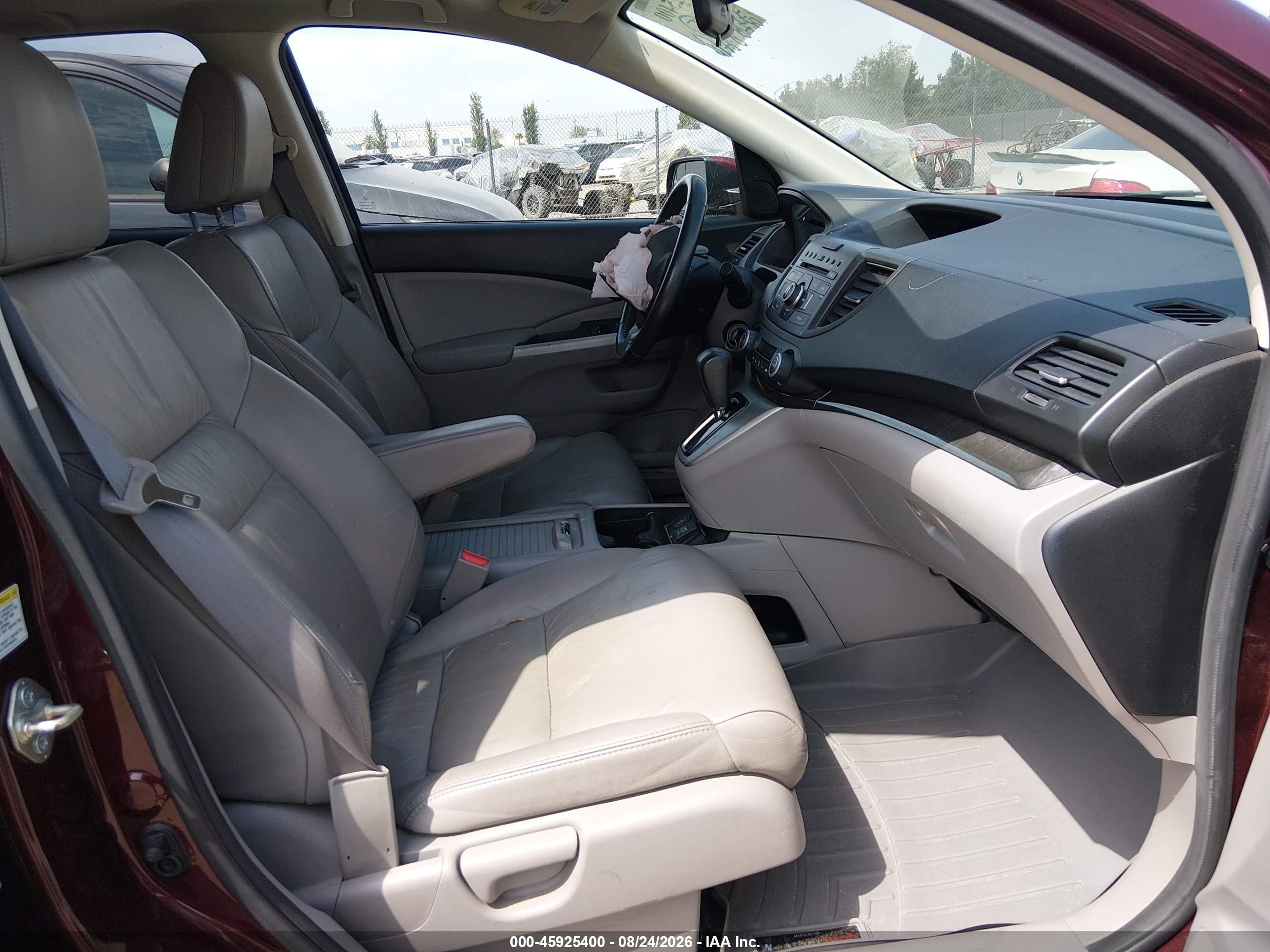 2014 Honda Cr-v Ex-l Maroon vin: 5J6RM3H78EL043189