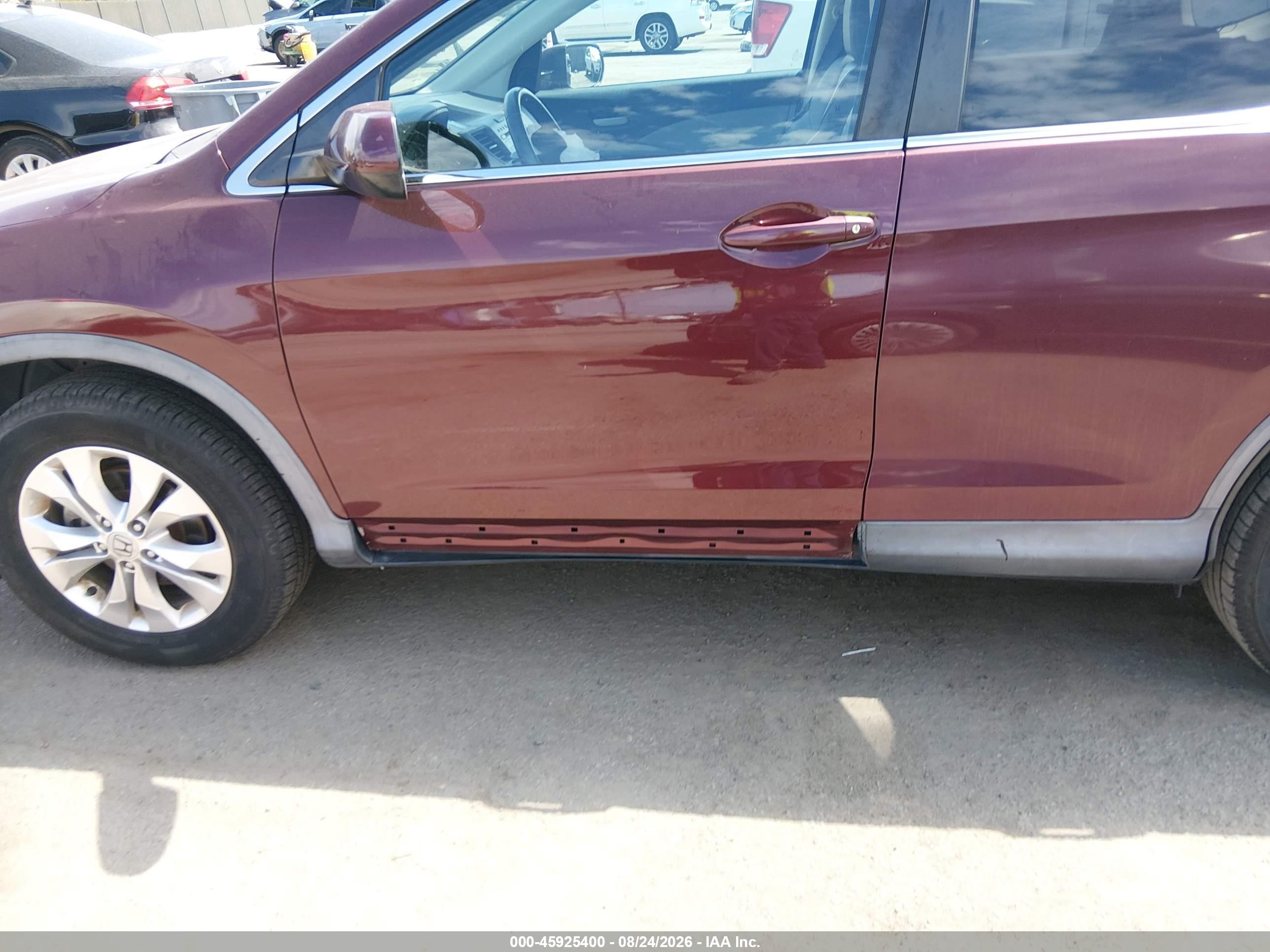 2014 Honda Cr-v Ex-l Maroon vin: 5J6RM3H78EL043189