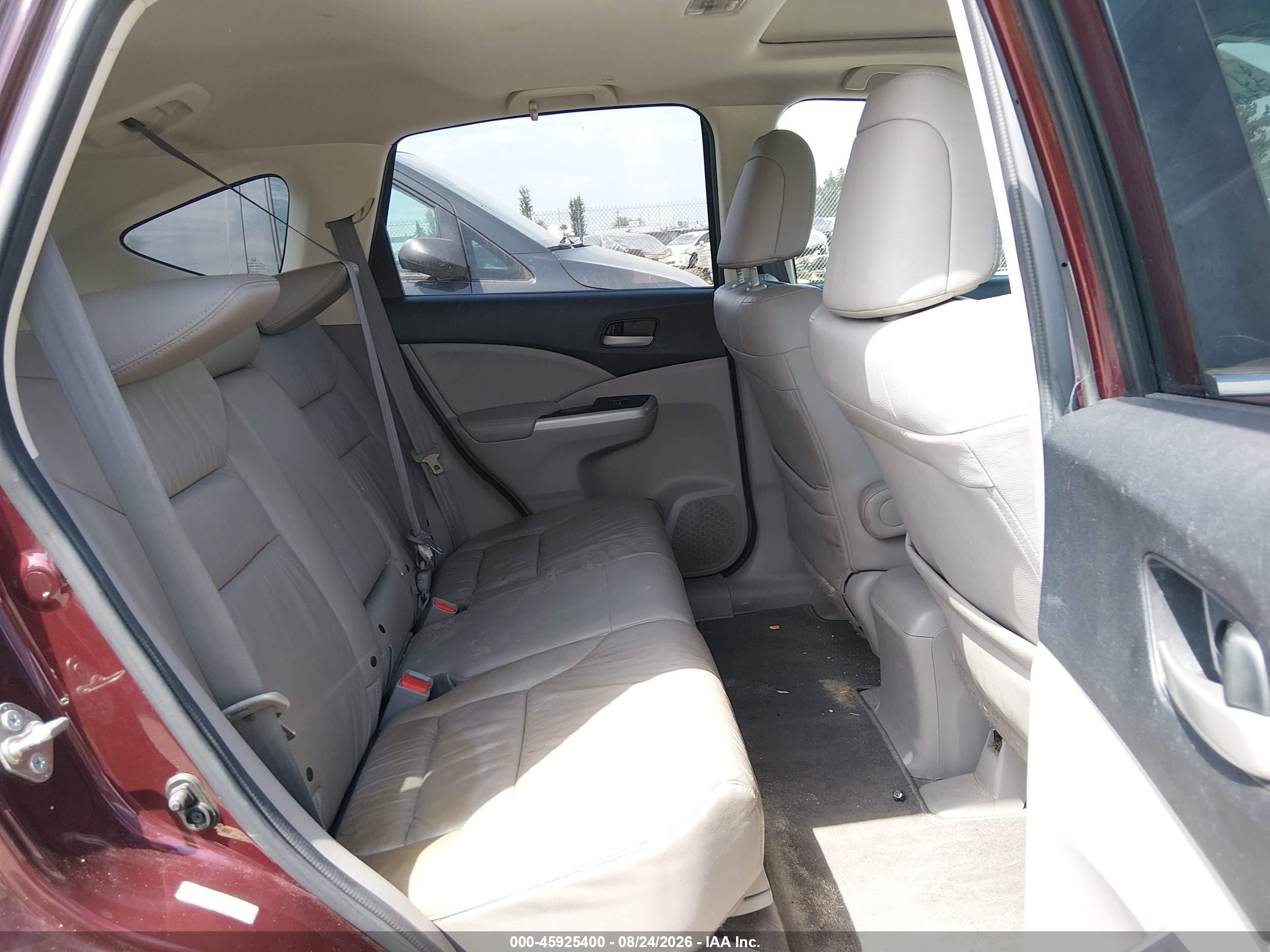2014 Honda Cr-v Ex-l Maroon vin: 5J6RM3H78EL043189