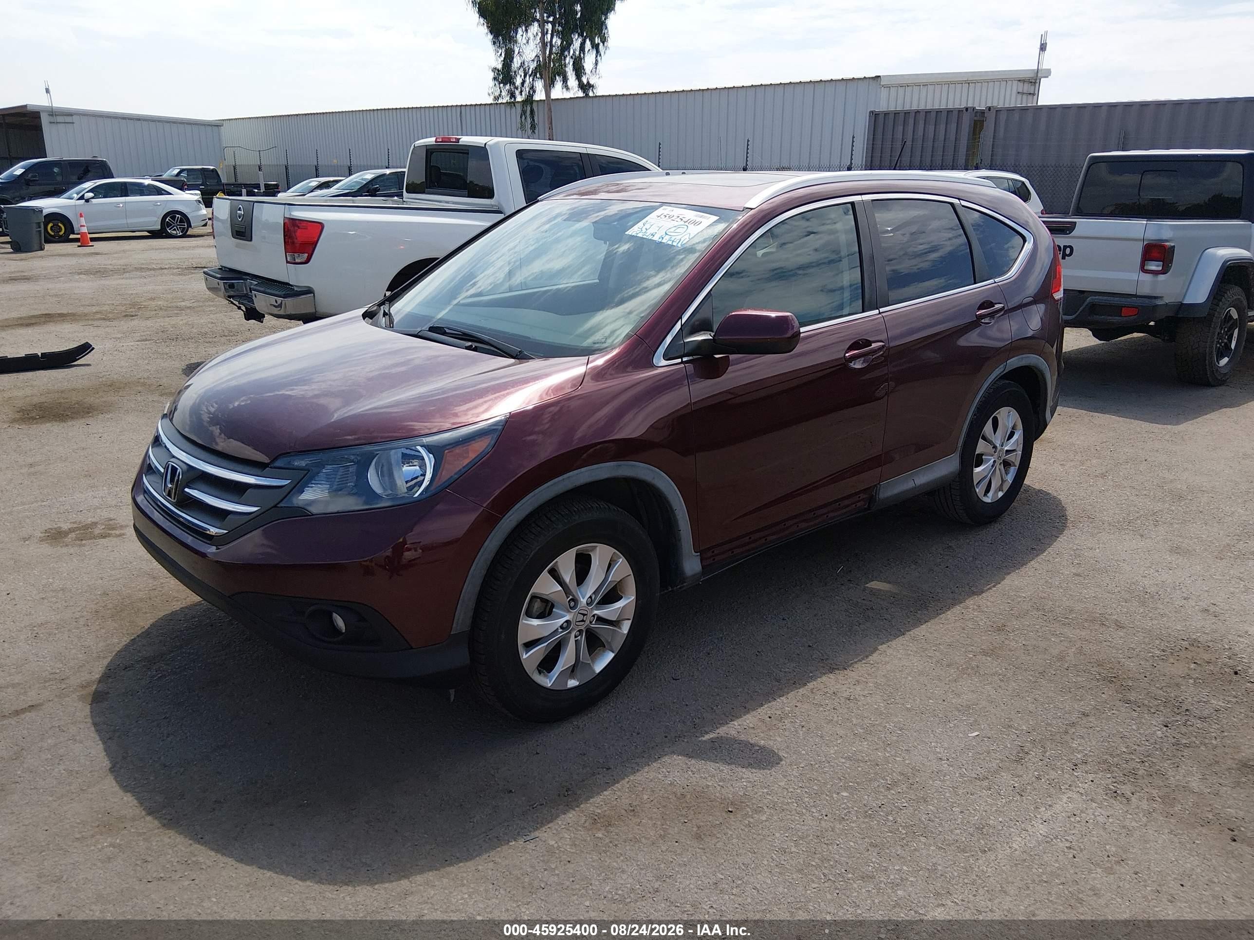 2014 Honda Cr-v Ex-l Maroon vin: 5J6RM3H78EL043189