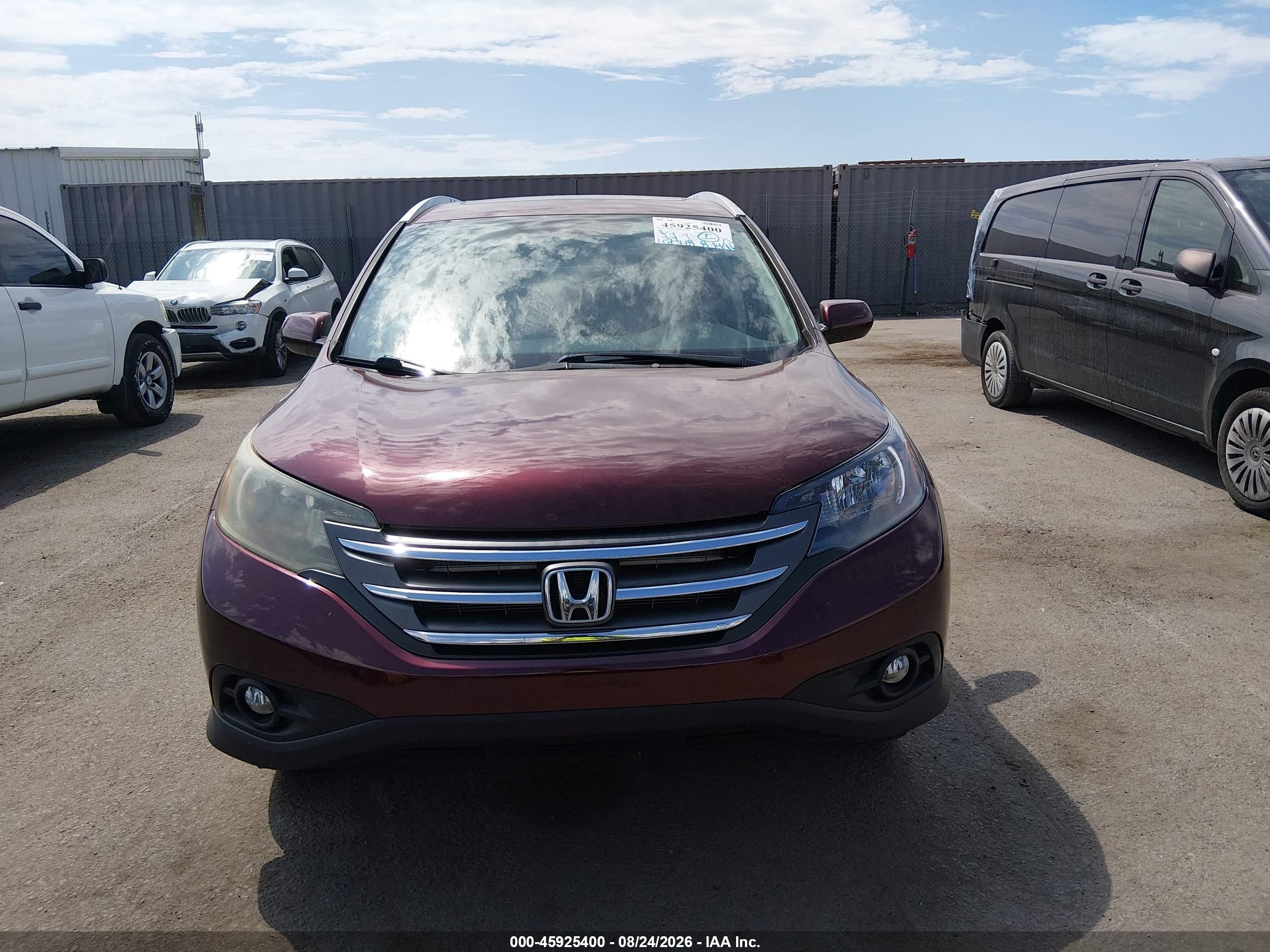 2014 Honda Cr-v Ex-l Maroon vin: 5J6RM3H78EL043189