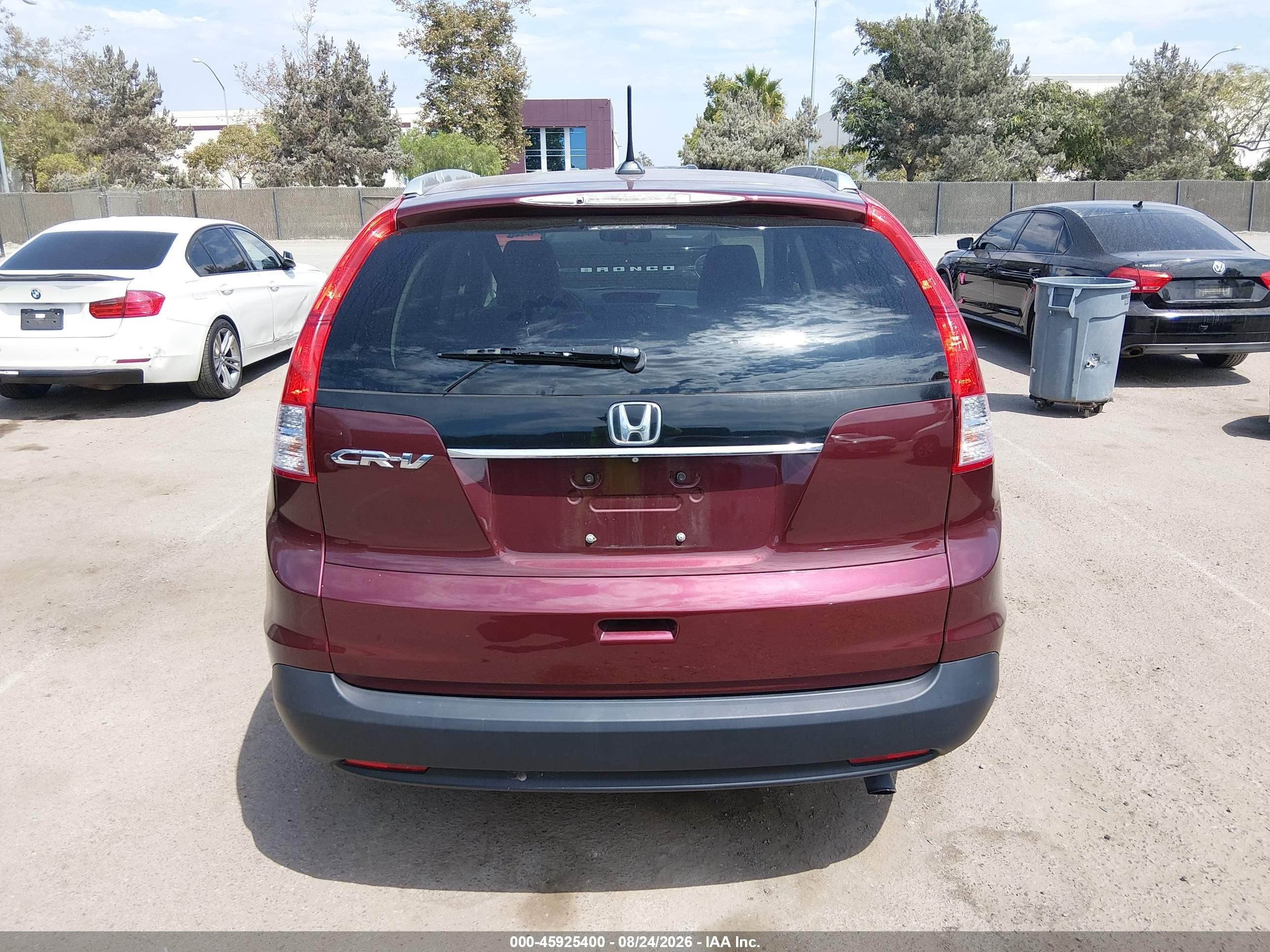 2014 Honda Cr-v Ex-l Maroon vin: 5J6RM3H78EL043189