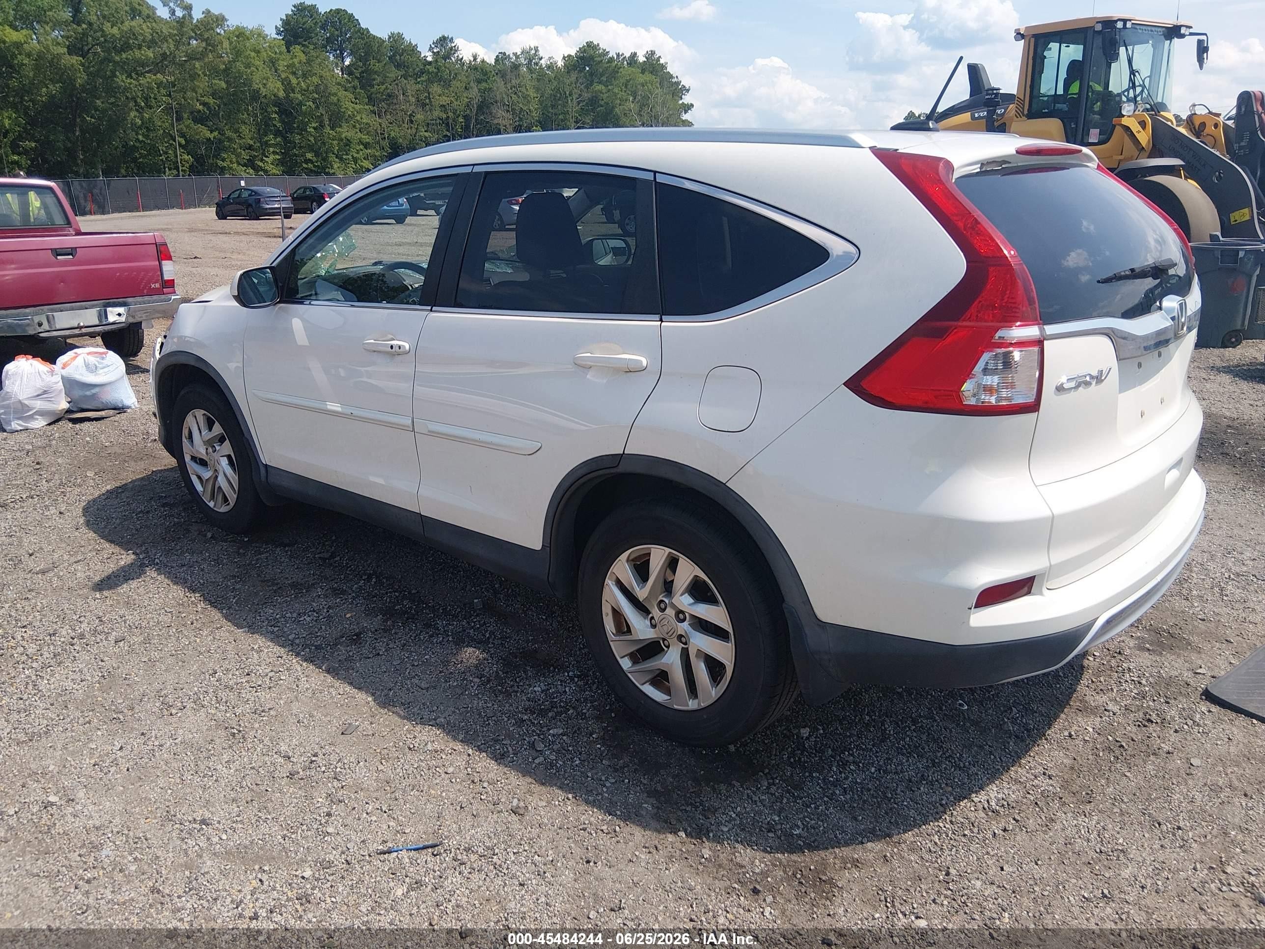 2015 Honda Cr-v Ex-l White vin: 5J6RM3H78FL004782