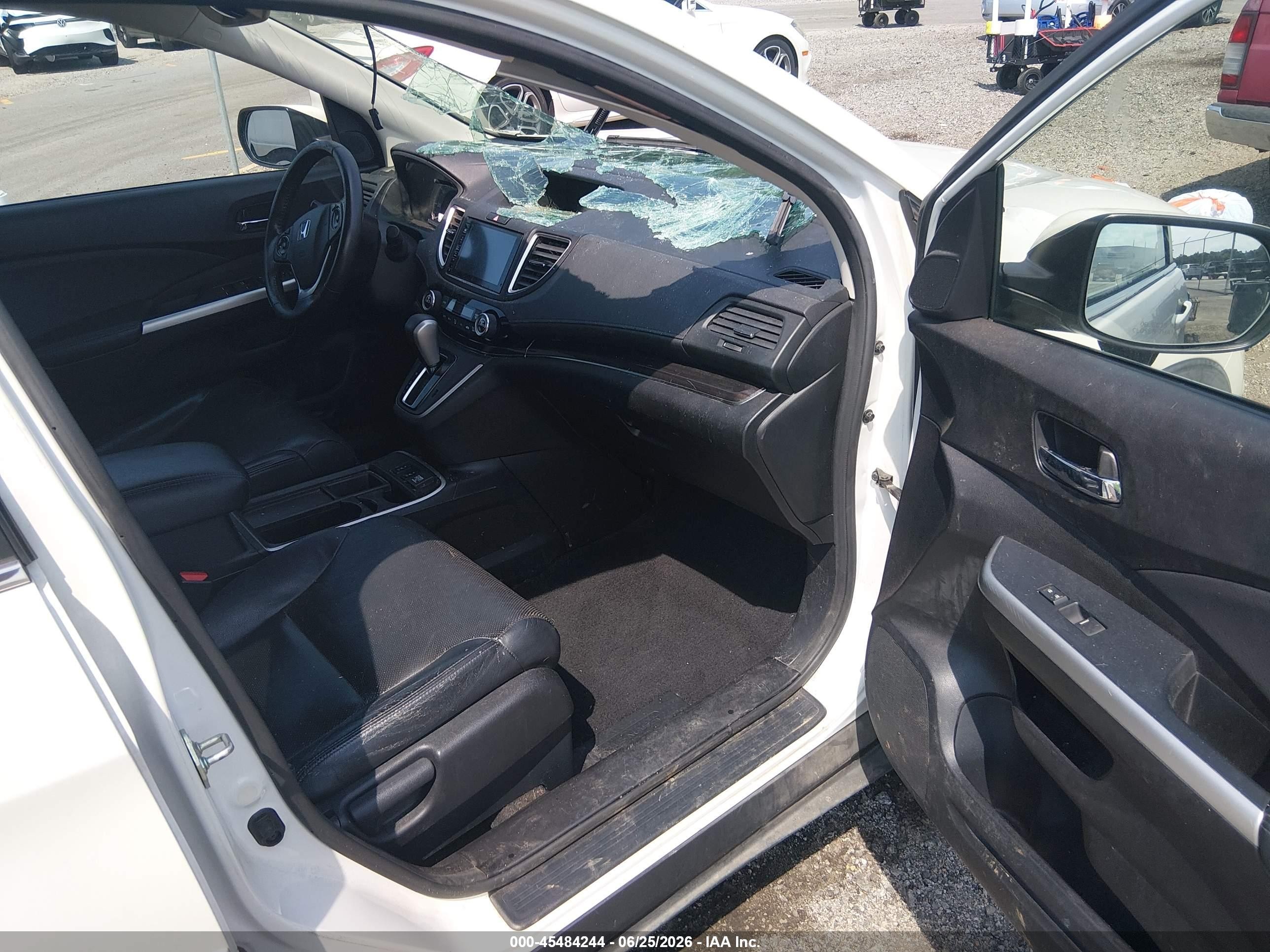2015 Honda Cr-v Ex-l White vin: 5J6RM3H78FL004782