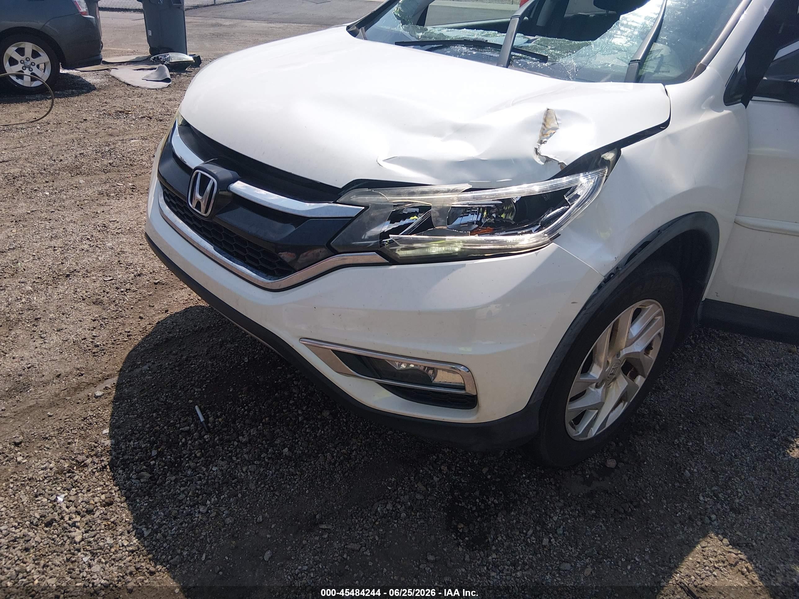 2015 Honda Cr-v Ex-l White vin: 5J6RM3H78FL004782