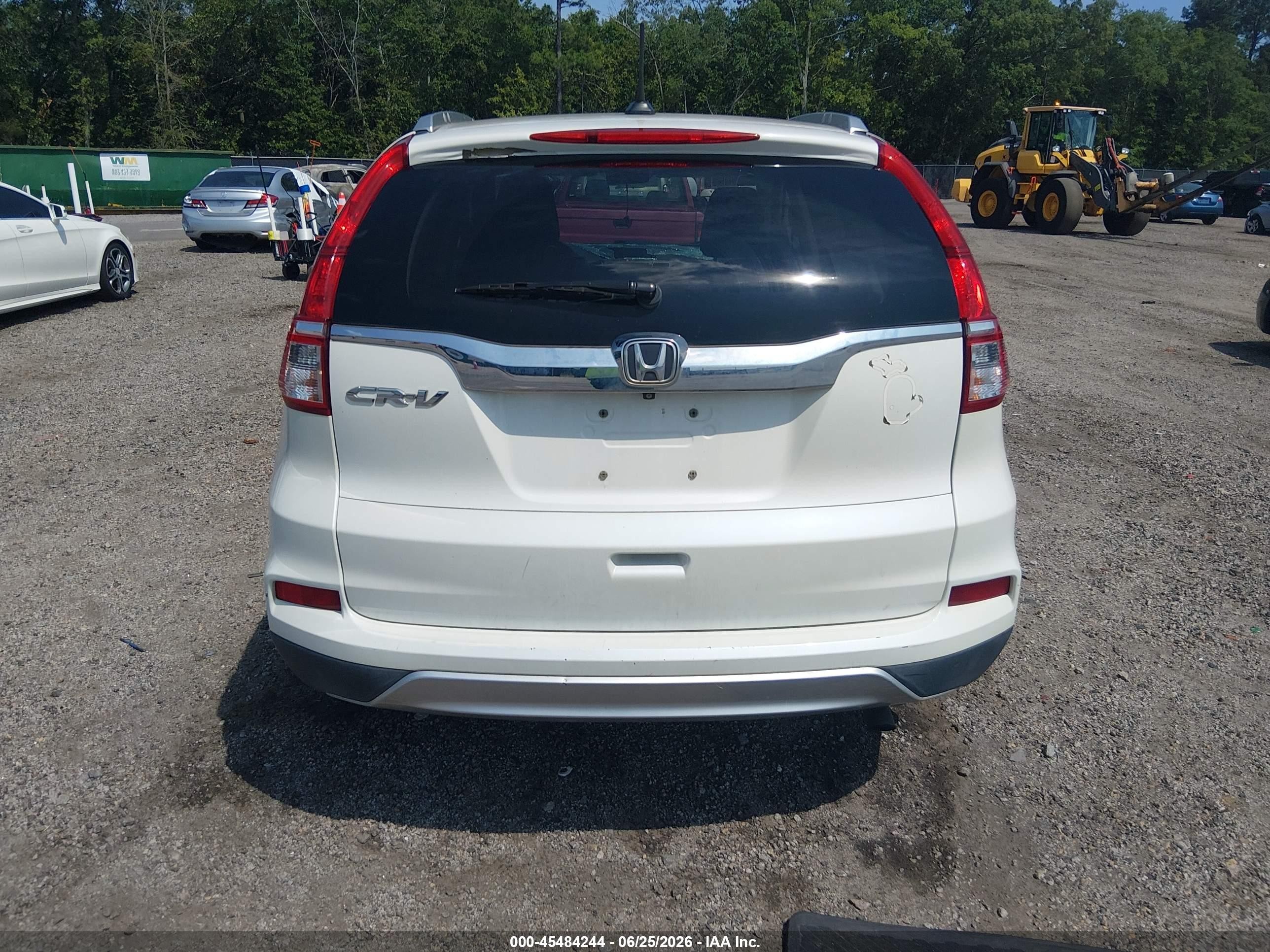 2015 Honda Cr-v Ex-l White vin: 5J6RM3H78FL004782