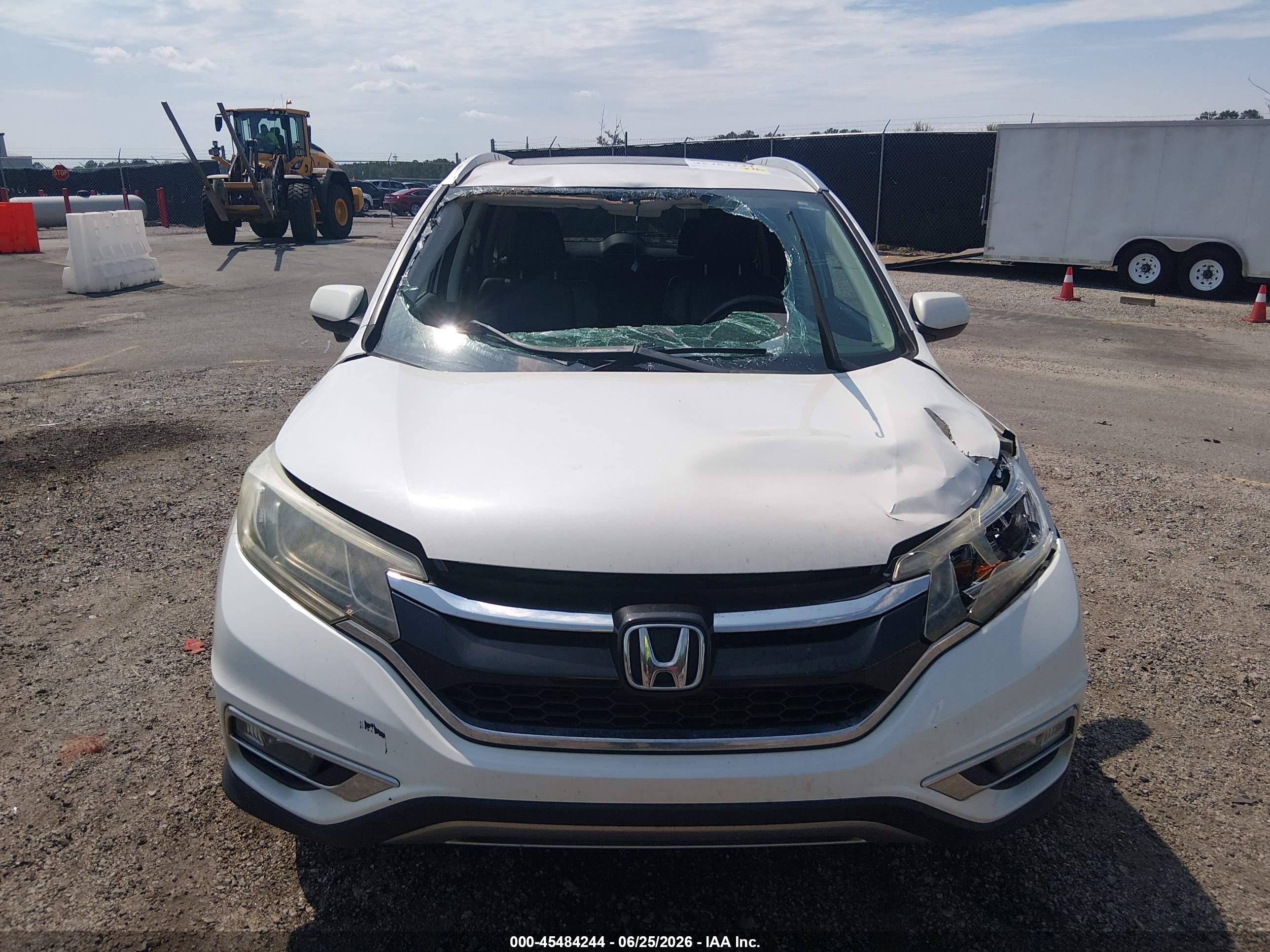 2015 Honda Cr-v Ex-l White vin: 5J6RM3H78FL004782