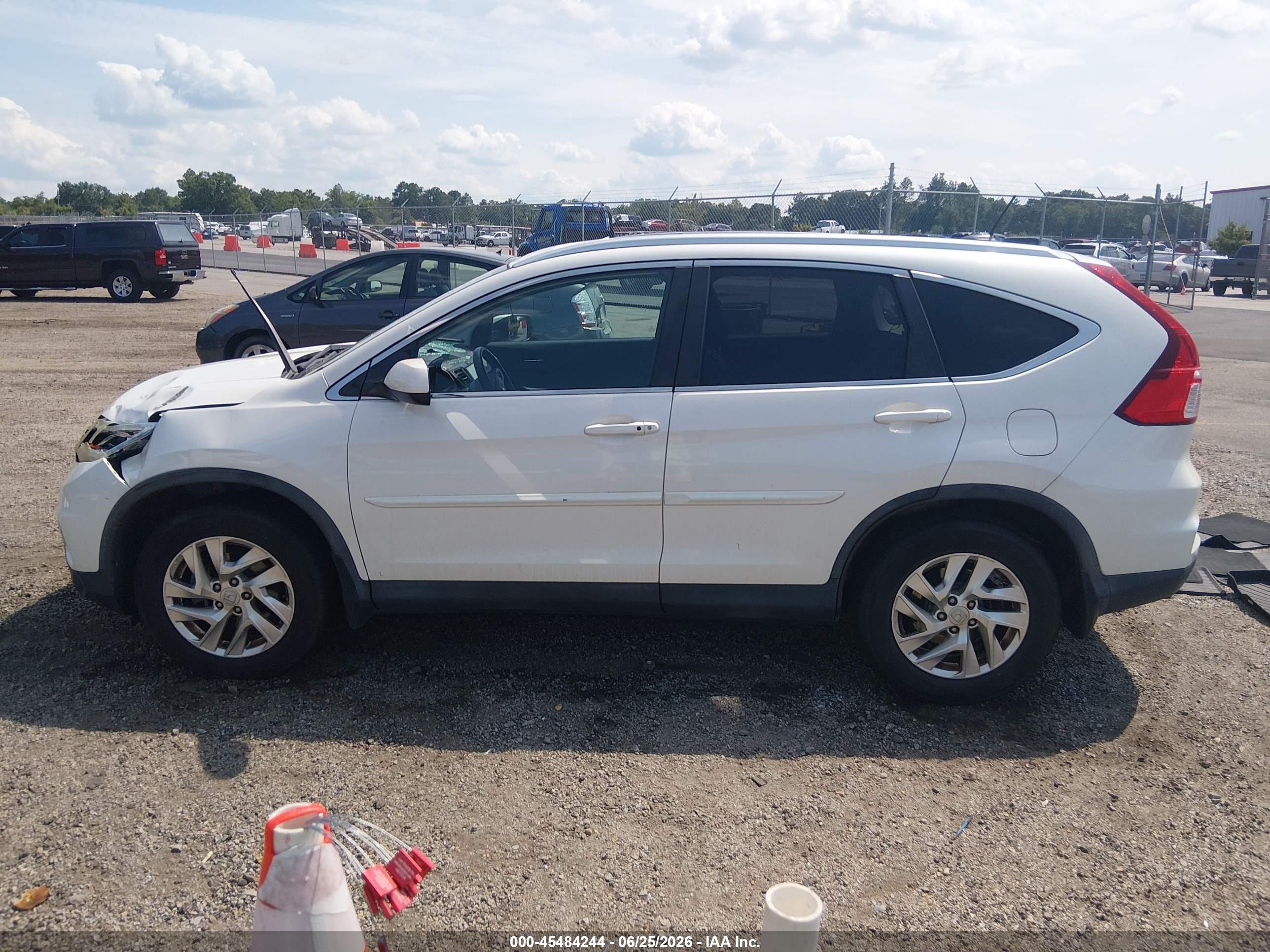 2015 Honda Cr-v Ex-l White vin: 5J6RM3H78FL004782