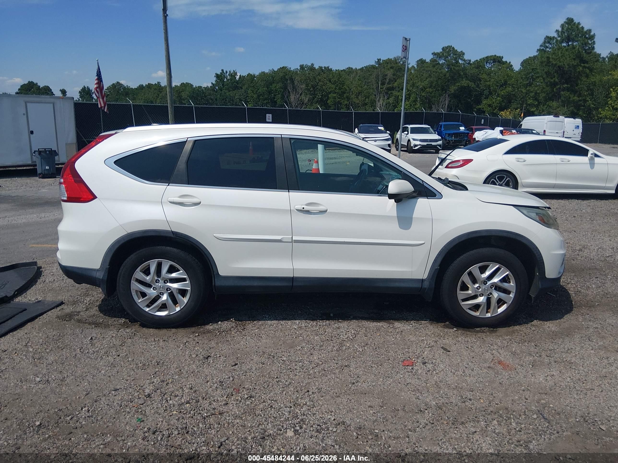 2015 Honda Cr-v Ex-l White vin: 5J6RM3H78FL004782