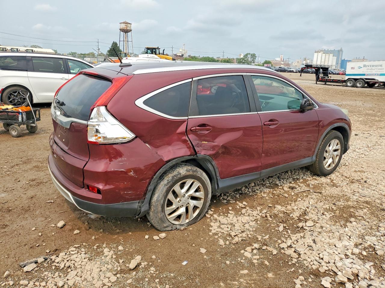 2015 Honda Cr-v Exl Maroon vin: 5J6RM3H78FL004796