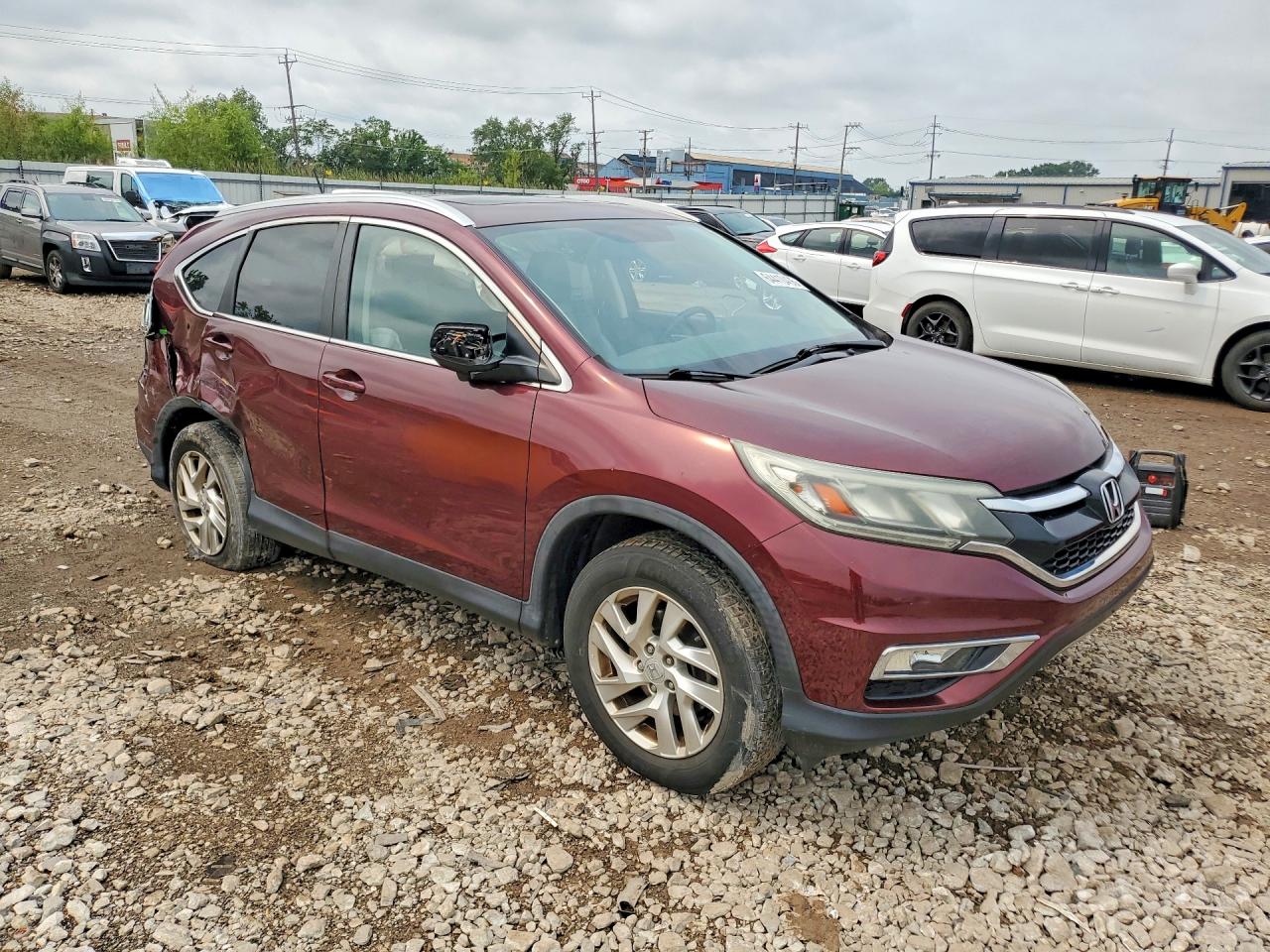 2015 Honda Cr-v Exl Maroon vin: 5J6RM3H78FL004796