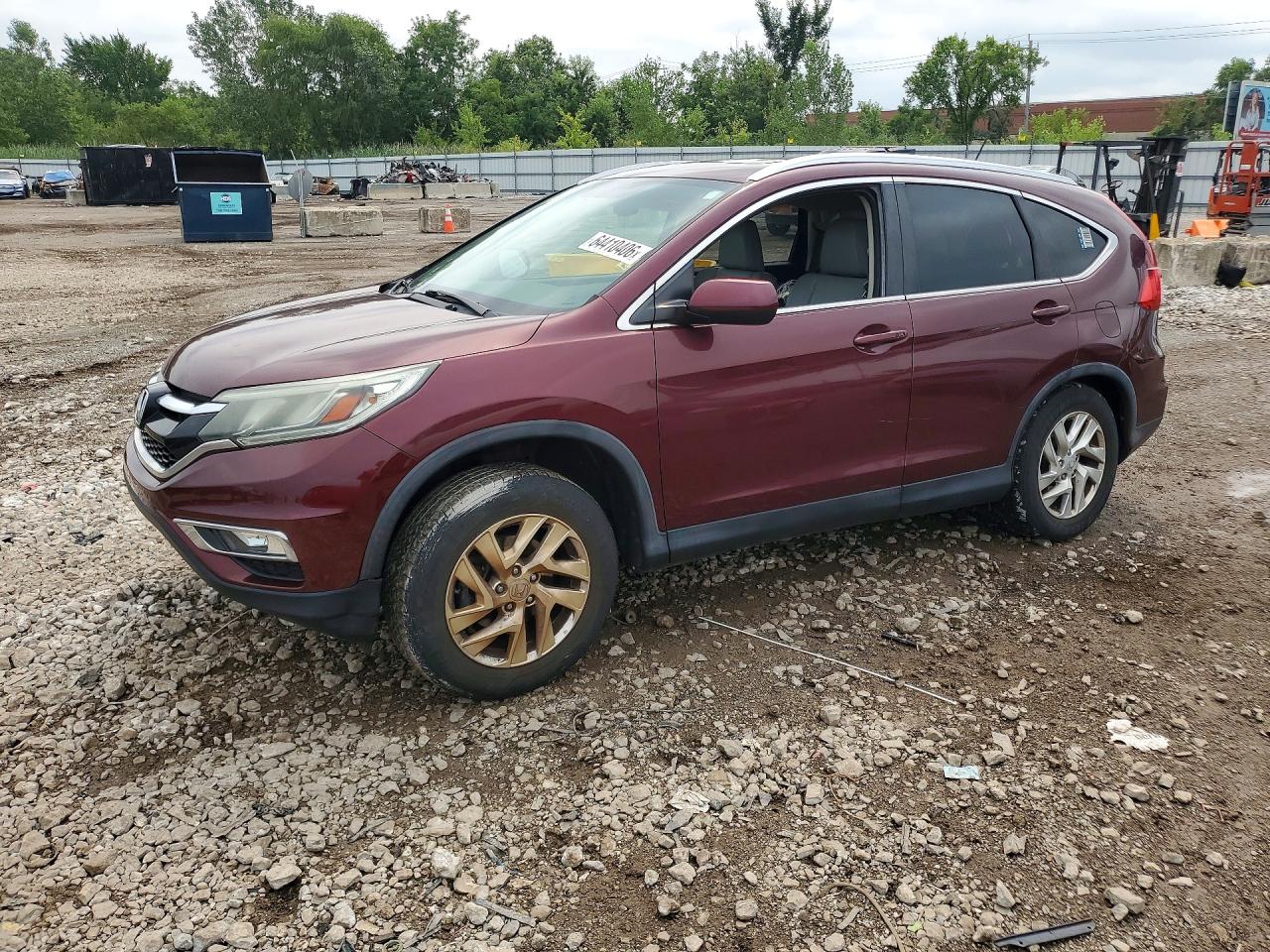 2015 Honda Cr-v Exl Maroon vin: 5J6RM3H78FL004796