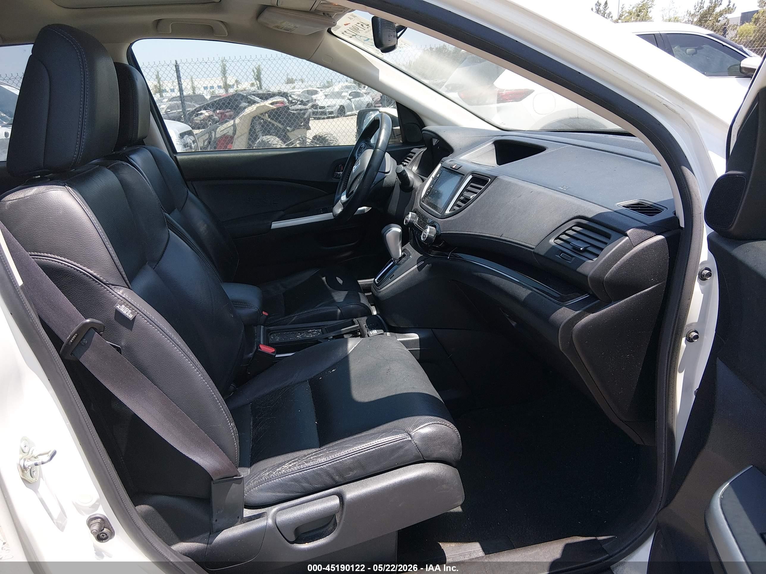 2015 Honda Cr-v Ex-l White vin: 5J6RM3H78FL008136