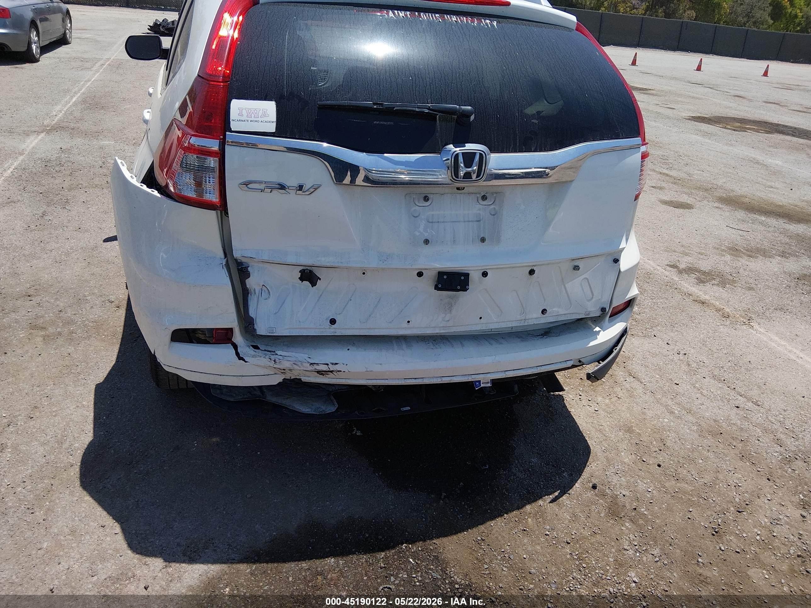 2015 Honda Cr-v Ex-l White vin: 5J6RM3H78FL008136