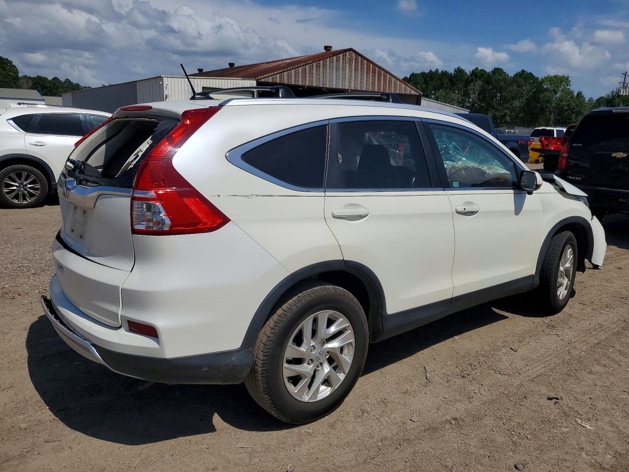 2015 Honda Cr-v Exl White vin: 5J6RM3H78FL013966