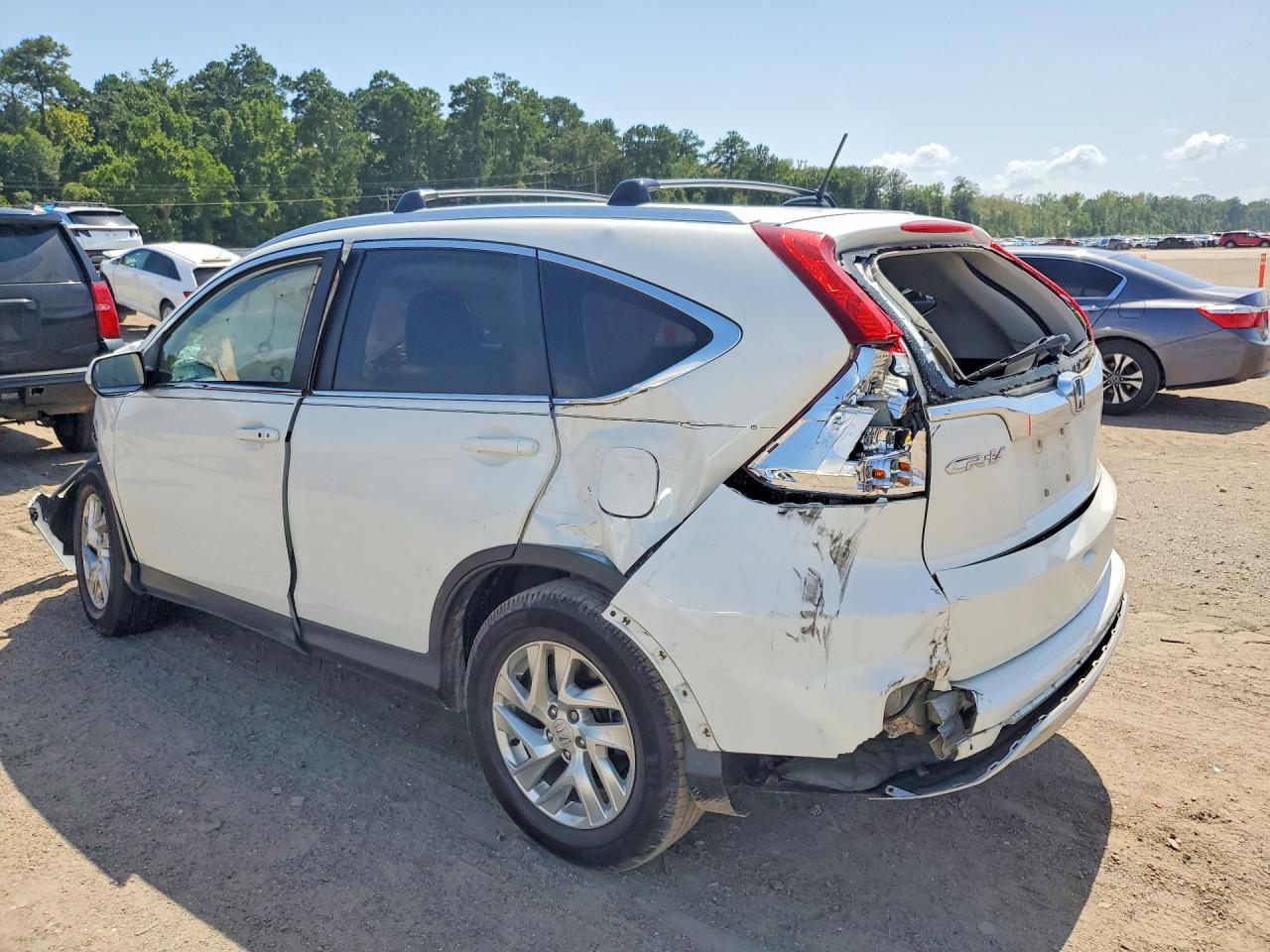 2015 Honda Cr-v Exl White vin: 5J6RM3H78FL013966