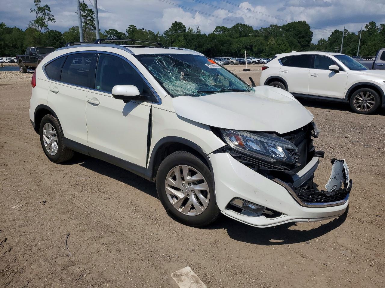 2015 Honda Cr-v Exl White vin: 5J6RM3H78FL013966