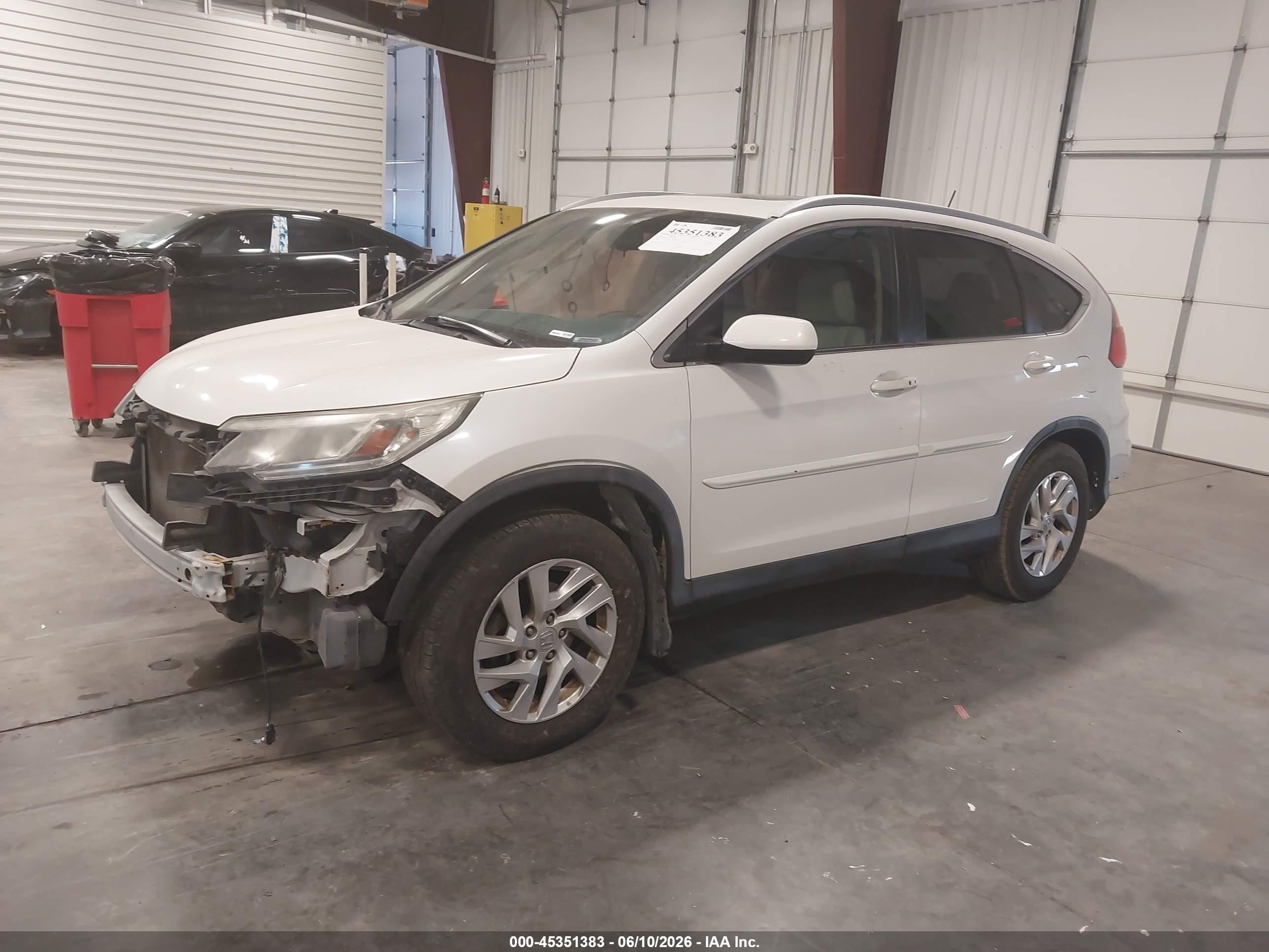 2016 Honda Cr-v Ex-l White vin: 5J6RM3H78GL010275