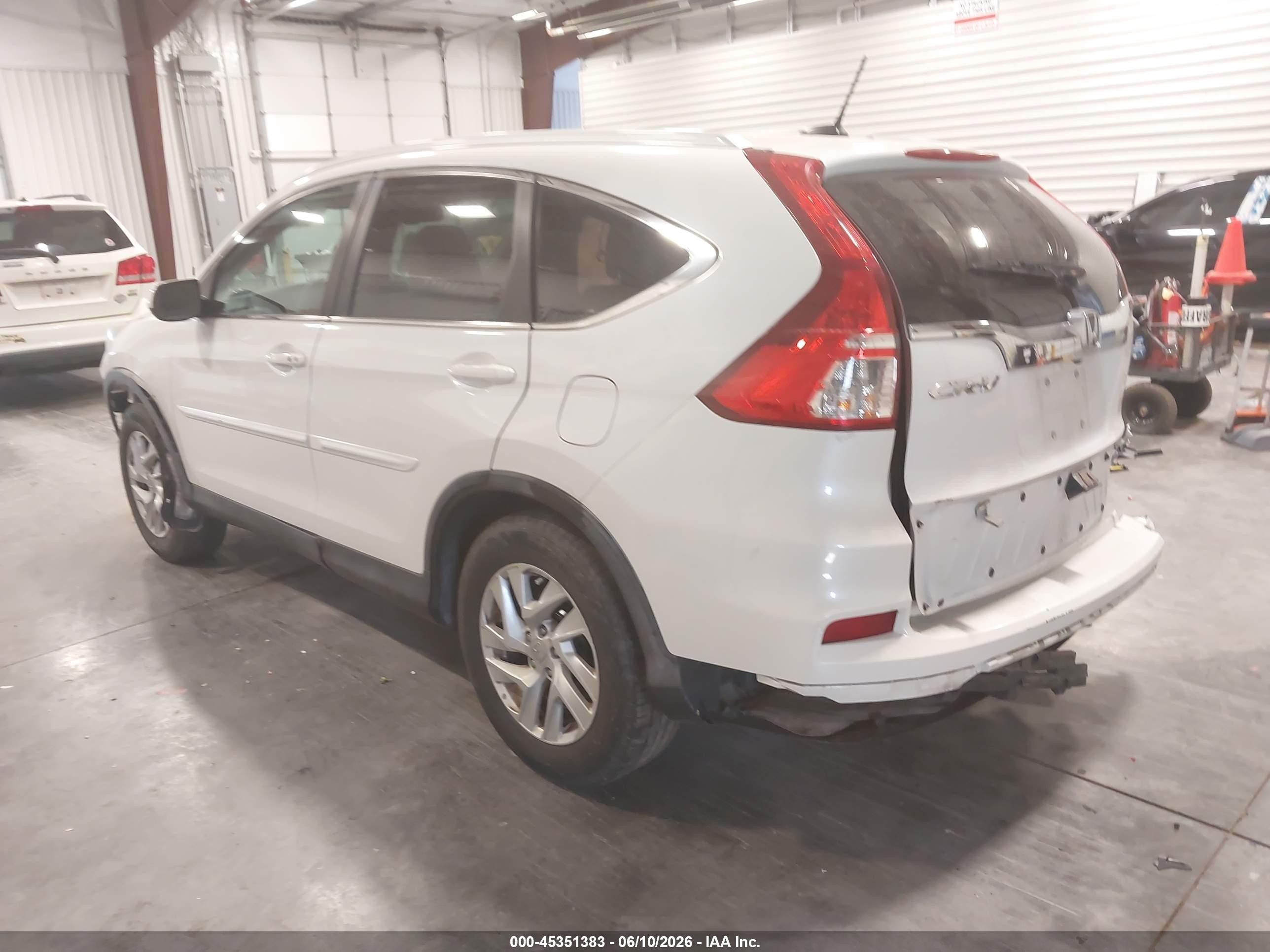 2016 Honda Cr-v Ex-l White vin: 5J6RM3H78GL010275
