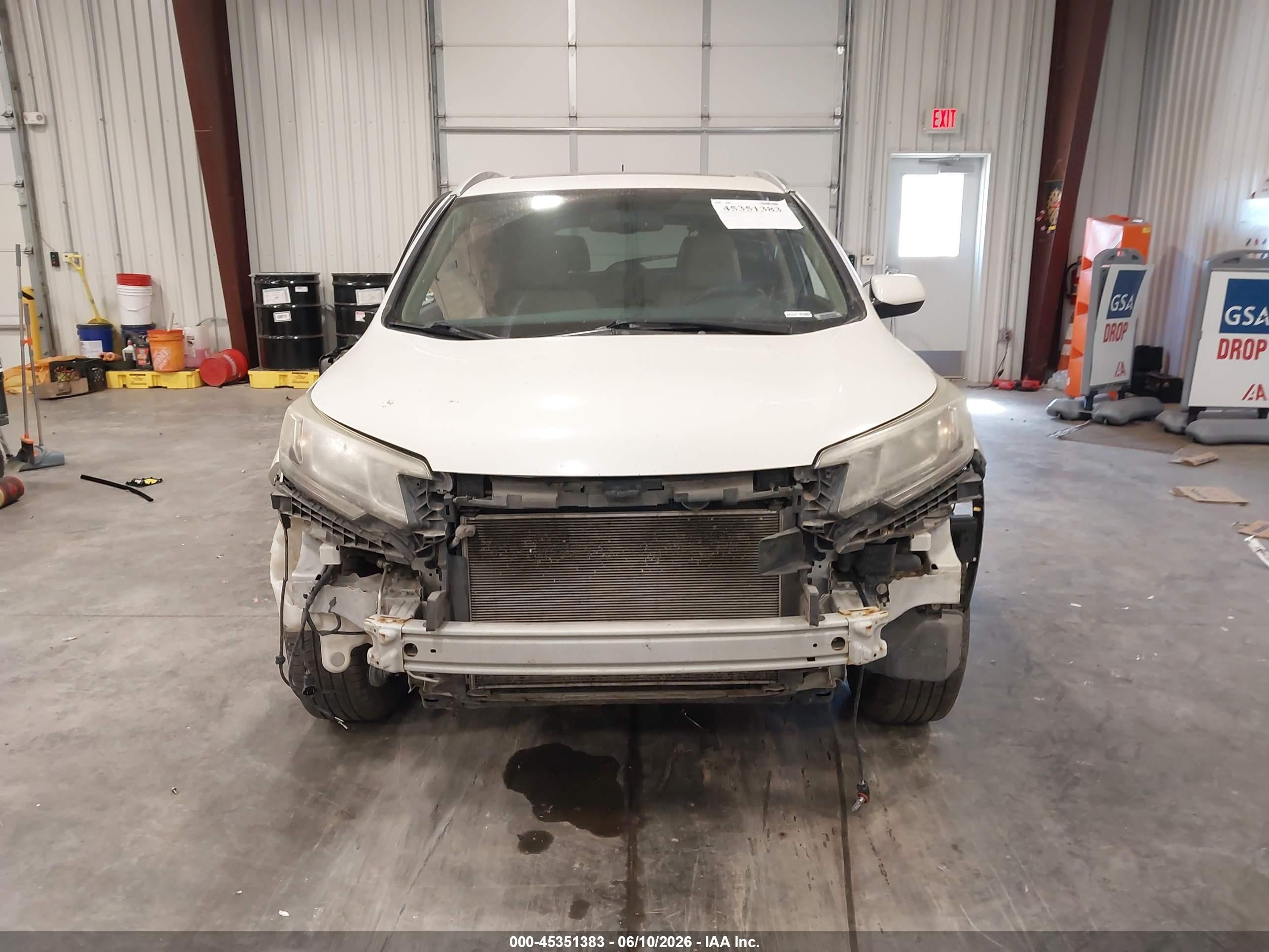 2016 Honda Cr-v Ex-l White vin: 5J6RM3H78GL010275