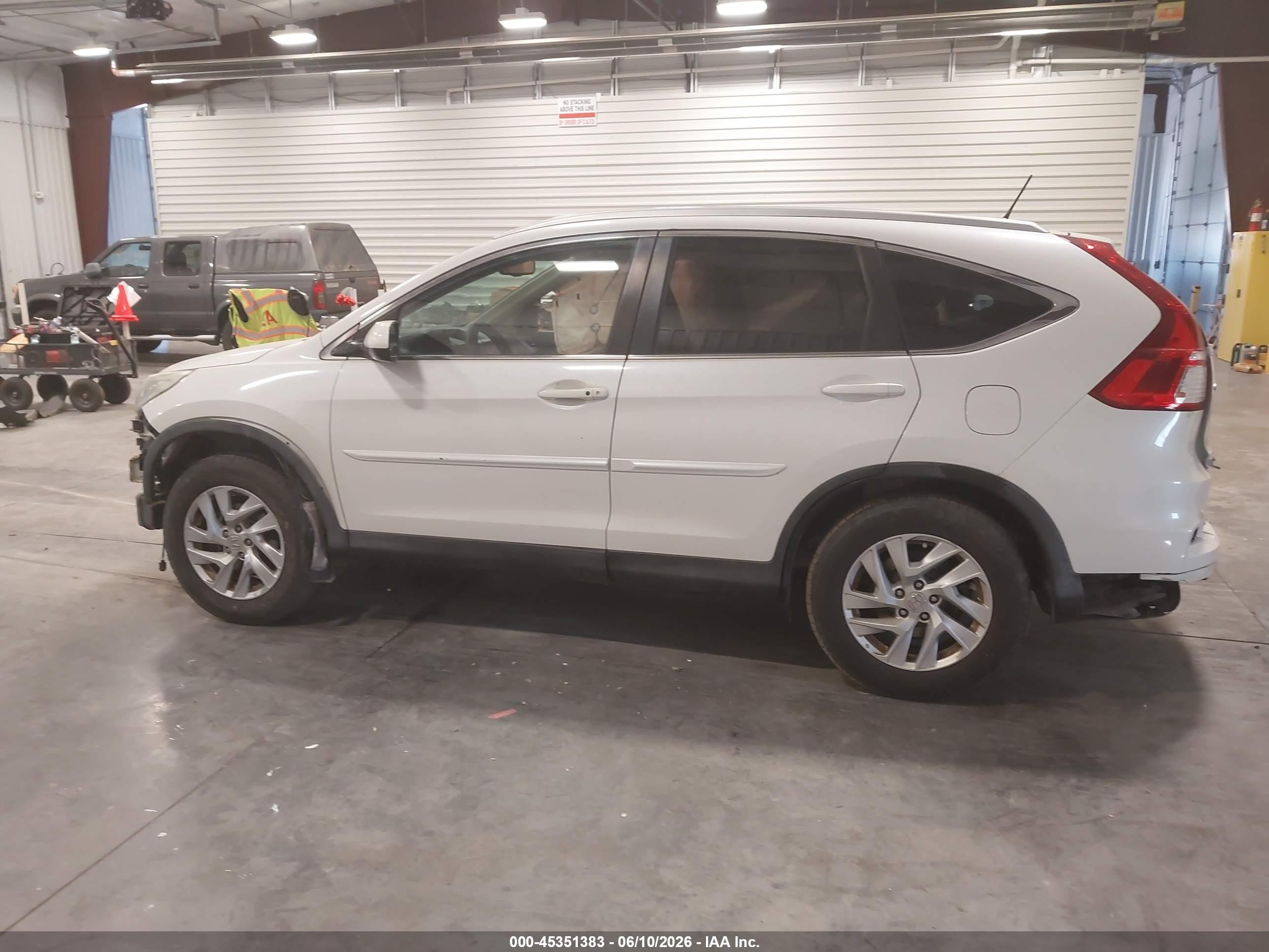 2016 Honda Cr-v Ex-l White vin: 5J6RM3H78GL010275