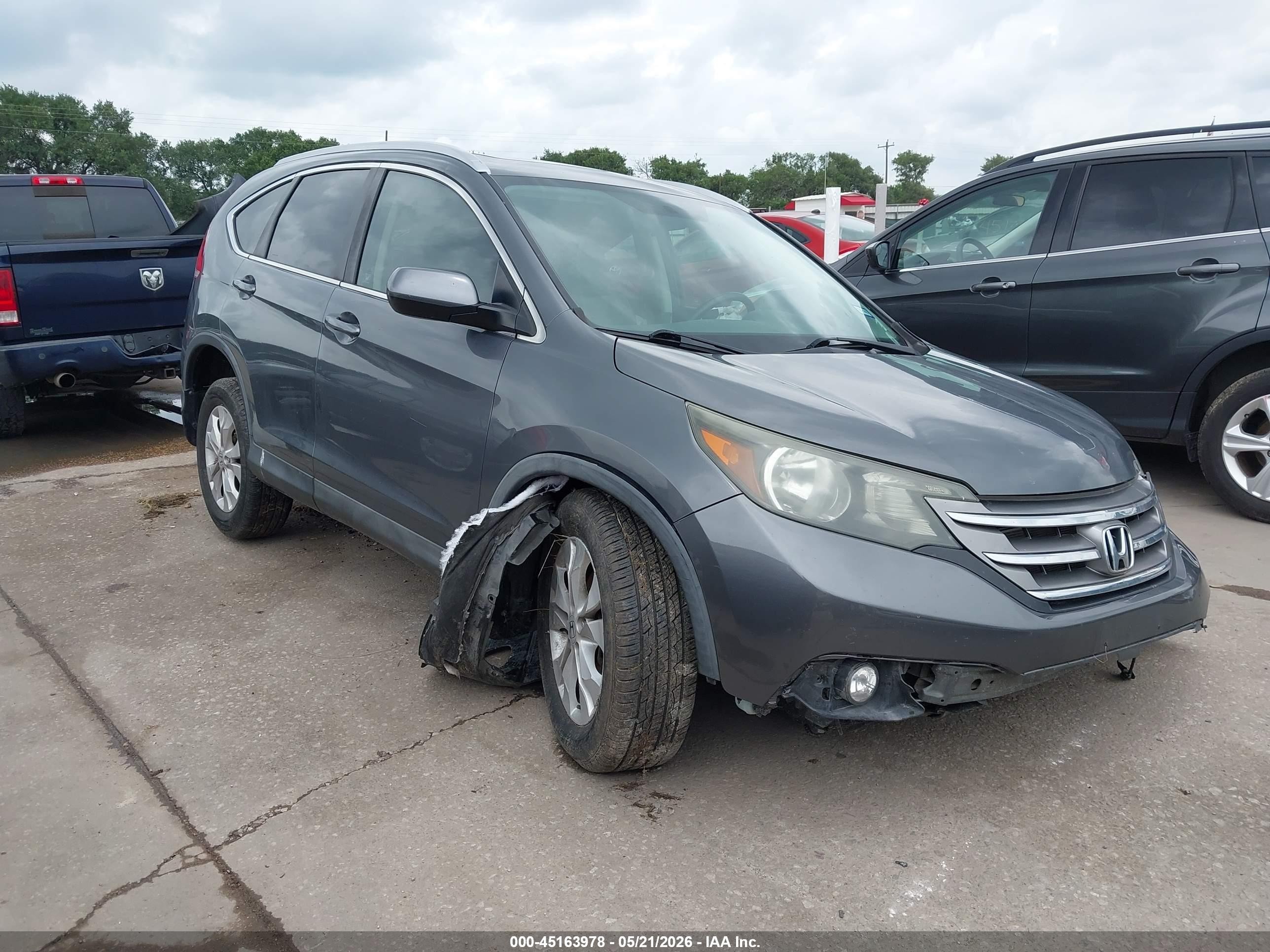 2012 Honda Cr-v Ex-l Gray vin: 5J6RM3H79CL001806
