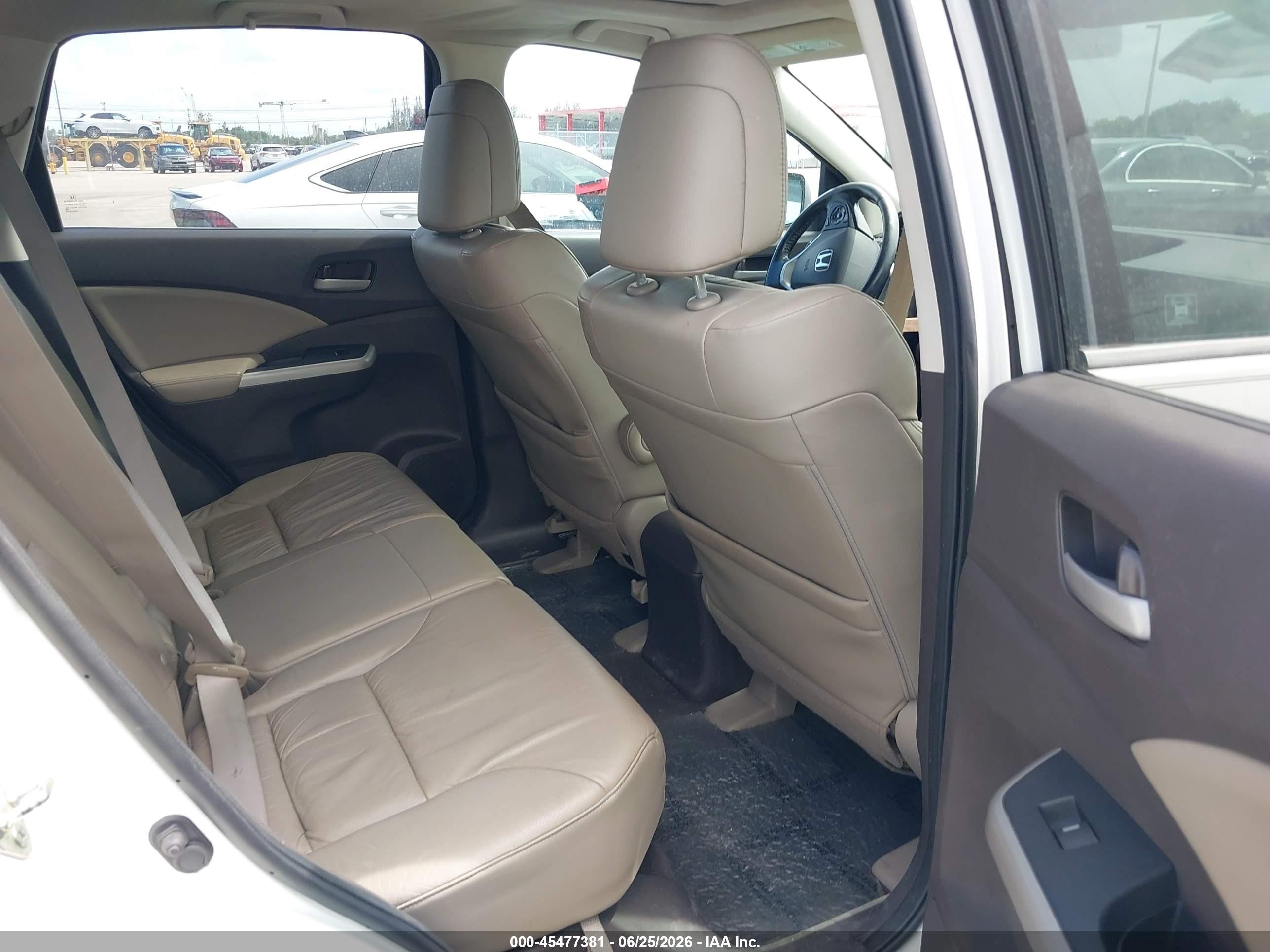2012 Honda Cr-v Ex-l White vin: 5J6RM3H79CL040248