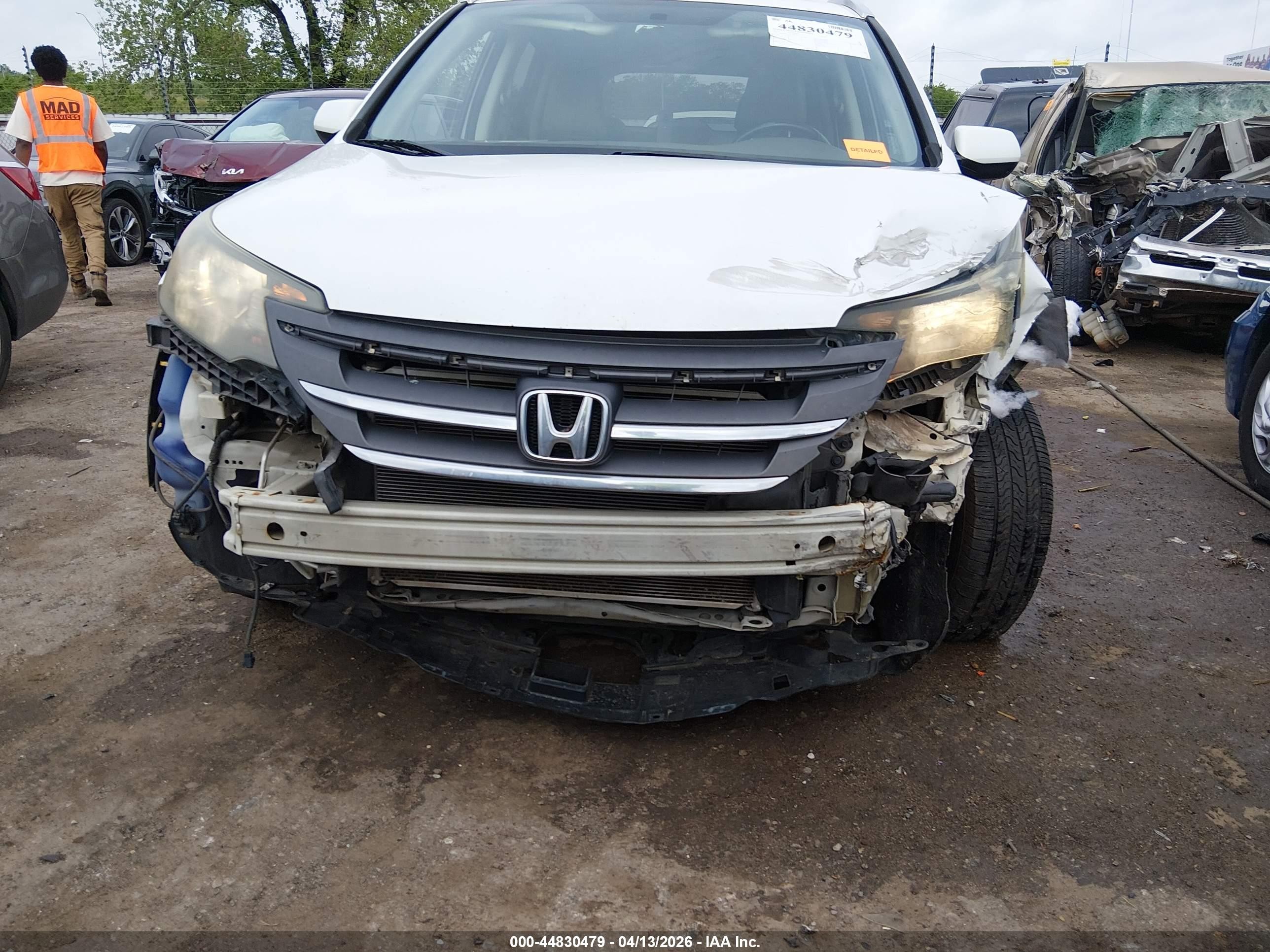2012 Honda Cr-v Ex-l Белый vin: 5J6RM3H79CL042713