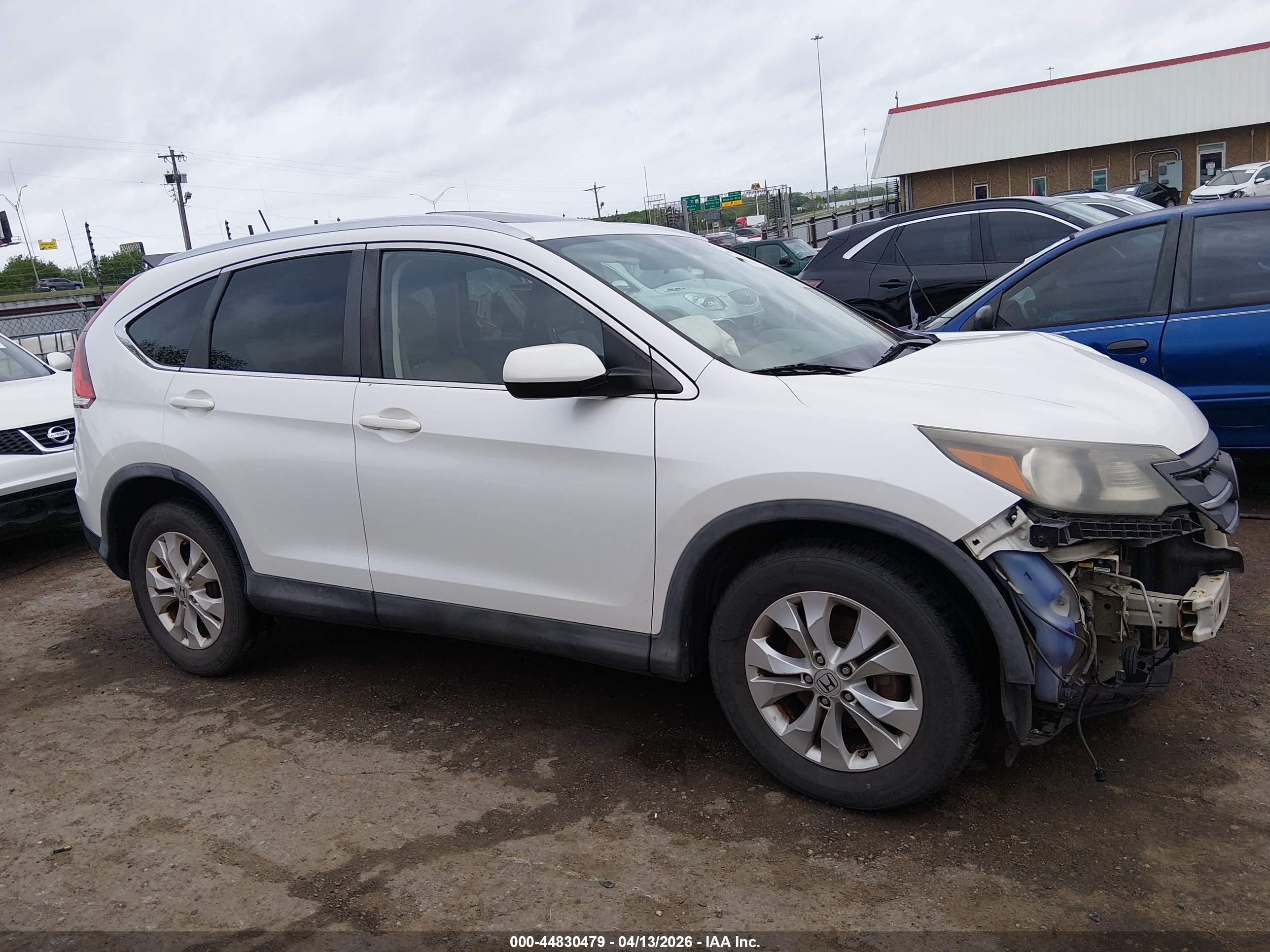 2012 Honda Cr-v Ex-l Белый vin: 5J6RM3H79CL042713