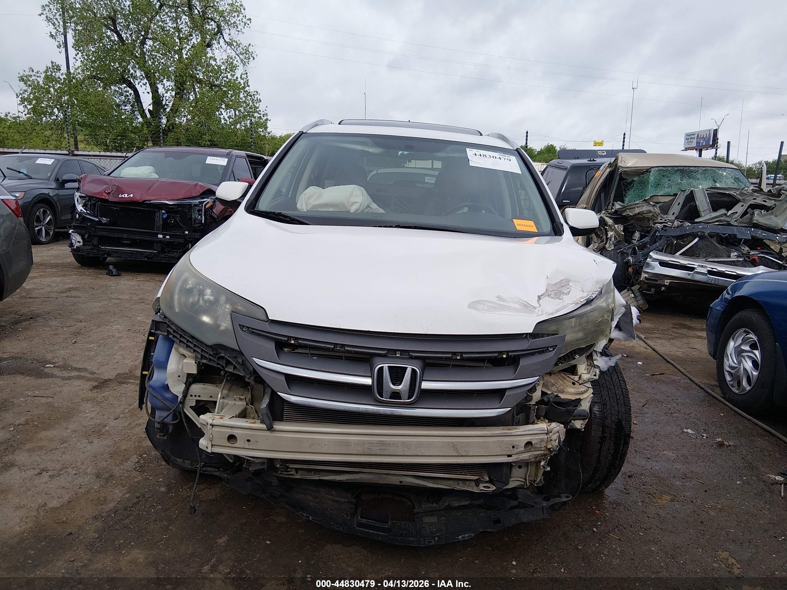 2012 Honda Cr-v Ex-l Белый vin: 5J6RM3H79CL042713