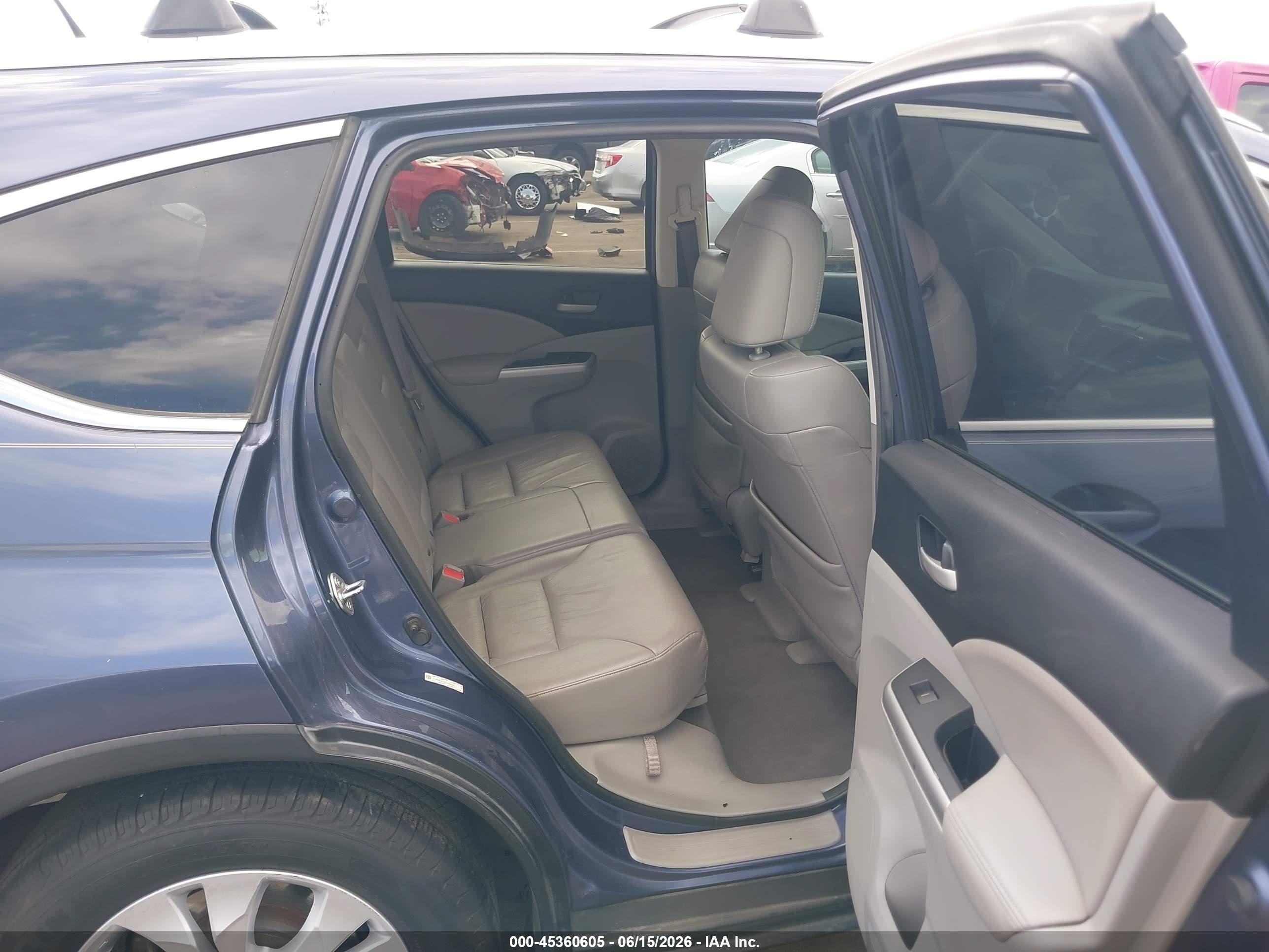 2013 Honda Cr-v Ex-l Blue vin: 5J6RM3H79DL009311