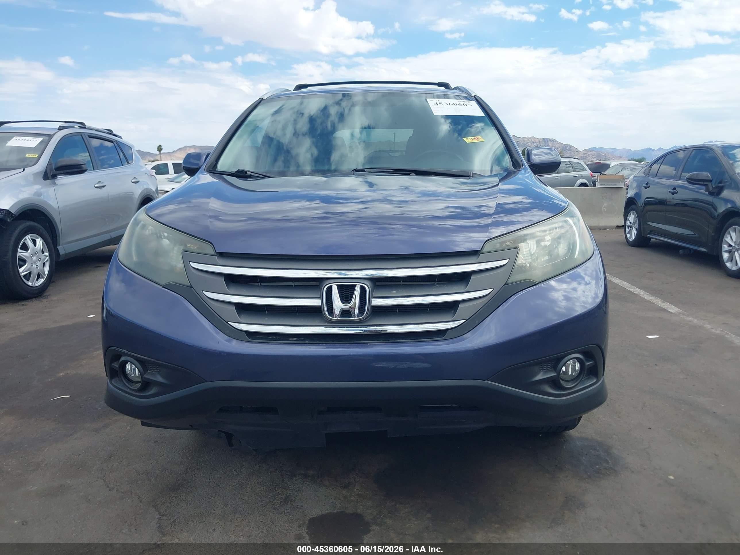 2013 Honda Cr-v Ex-l Blue vin: 5J6RM3H79DL009311