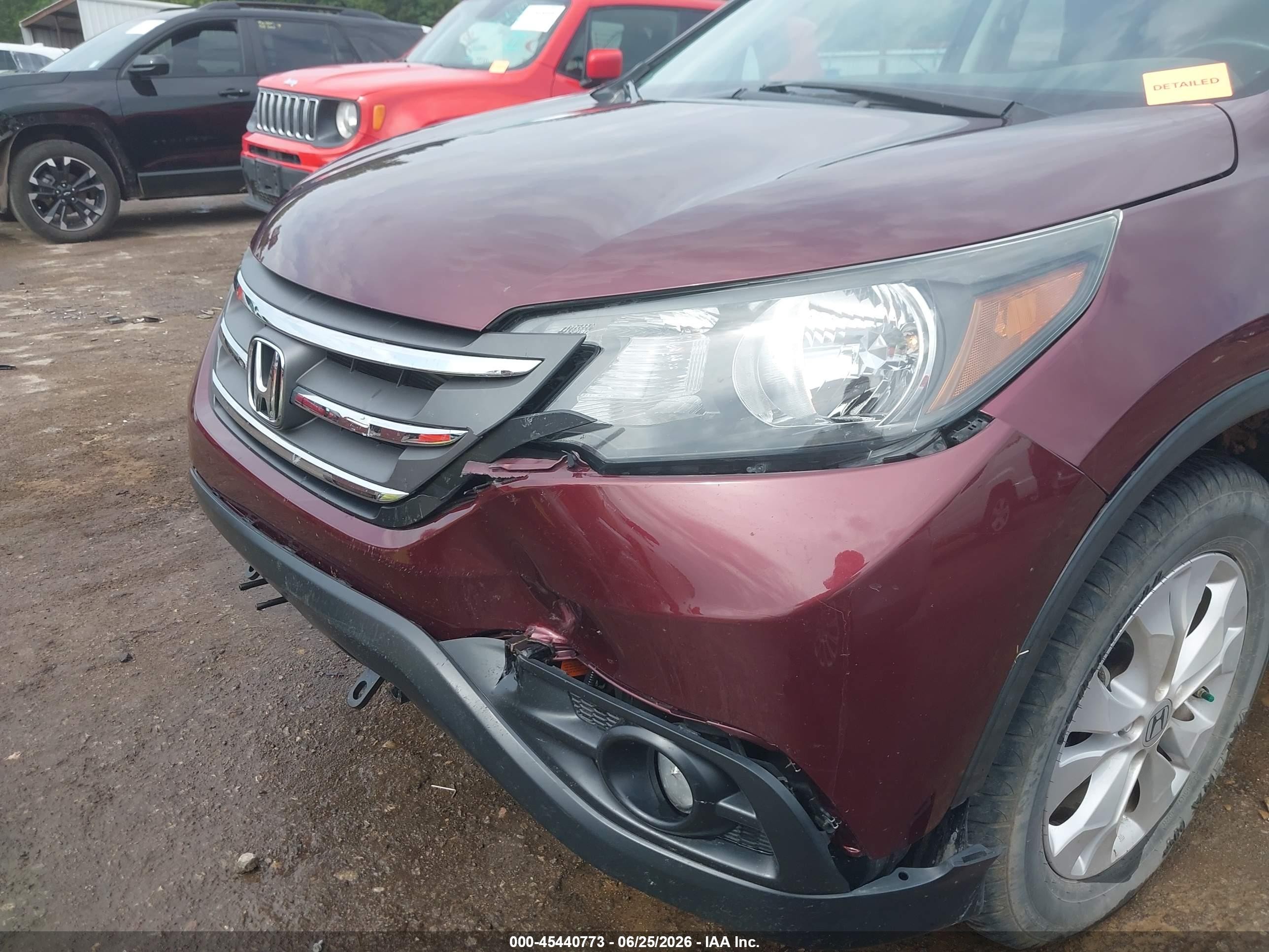 2013 Honda Cr-v Ex-l Red vin: 5J6RM3H79DL011057