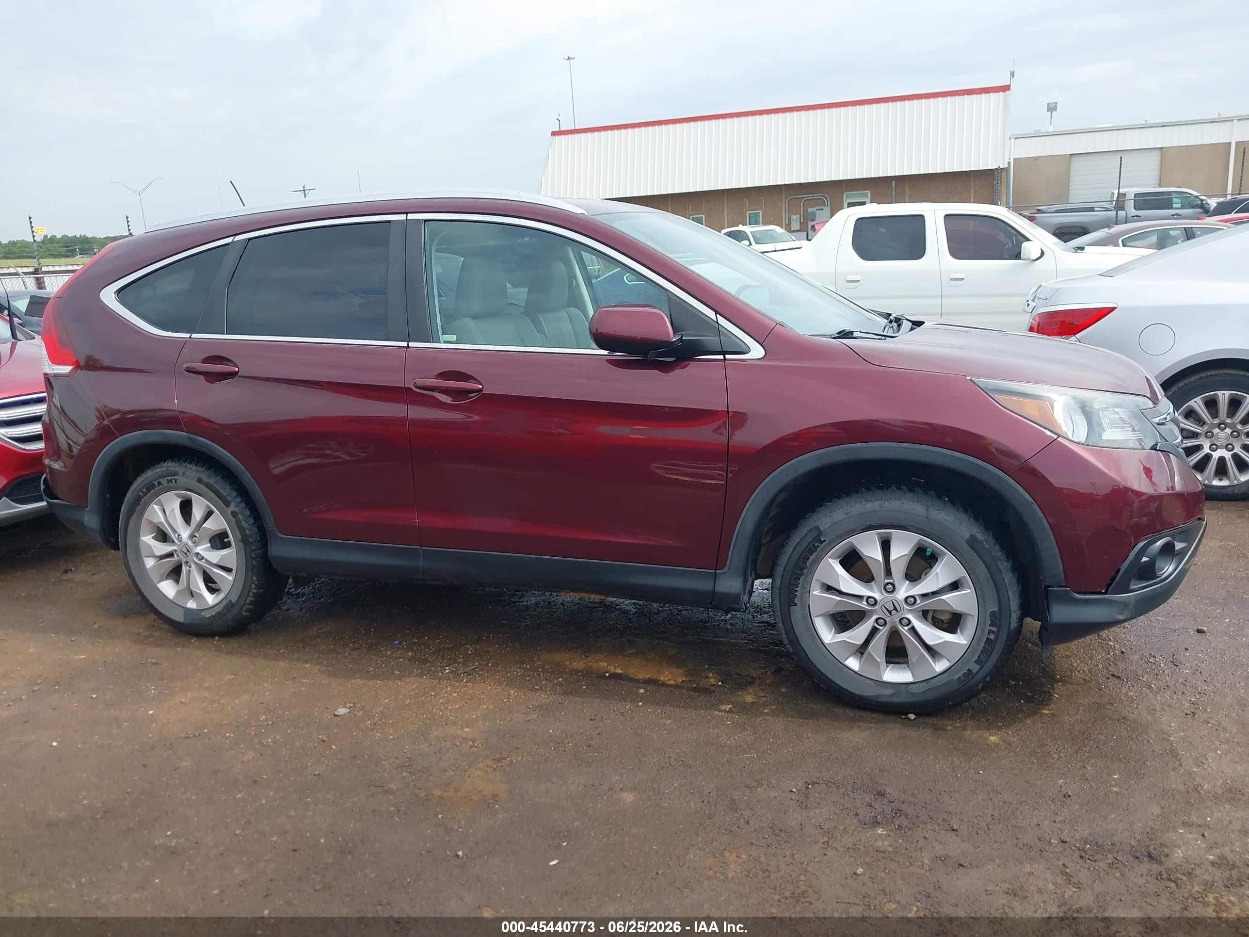 2013 Honda Cr-v Ex-l Red vin: 5J6RM3H79DL011057