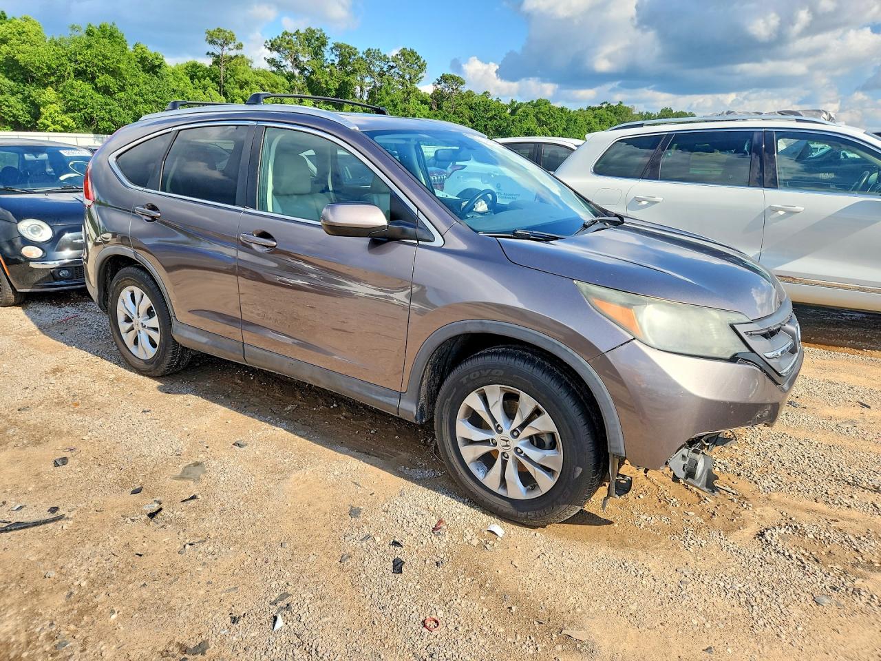 2013 Honda Cr-v Exl Gray vin: 5J6RM3H79DL018719