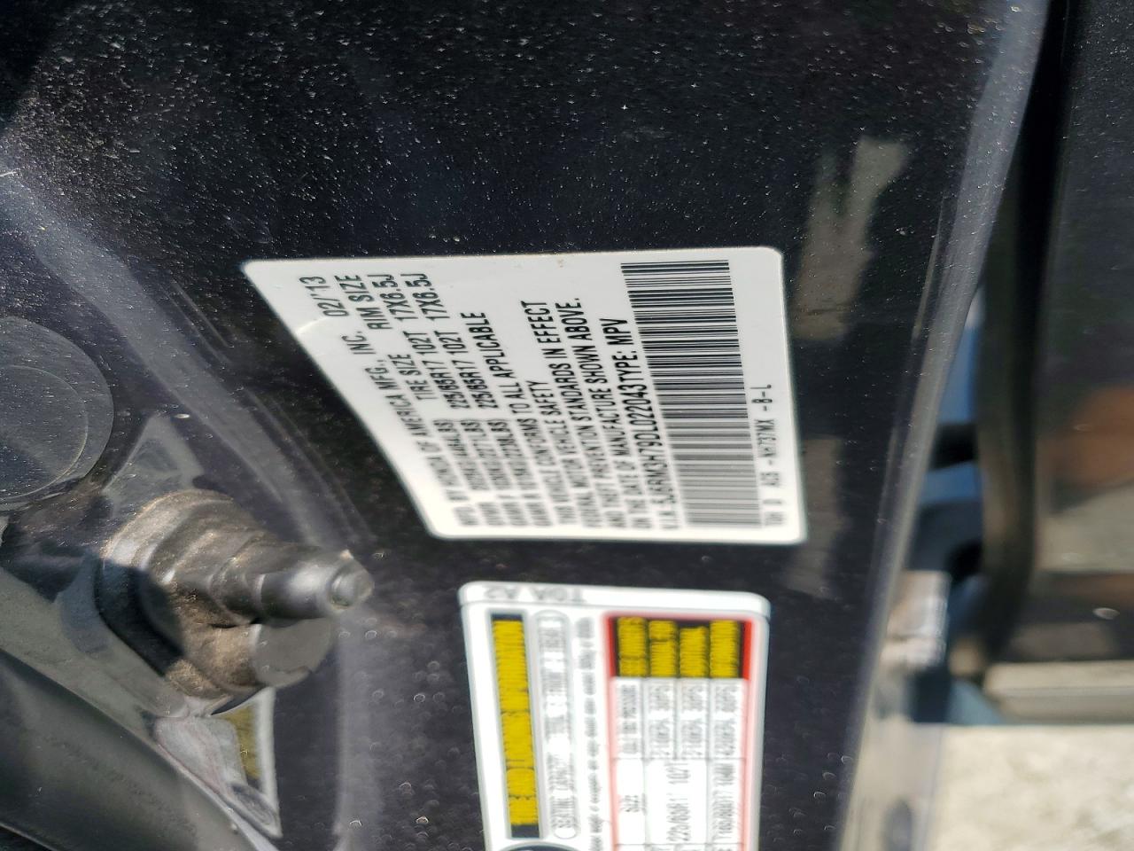 2013 Honda Cr-v Exl Gray vin: 5J6RM3H79DL022043