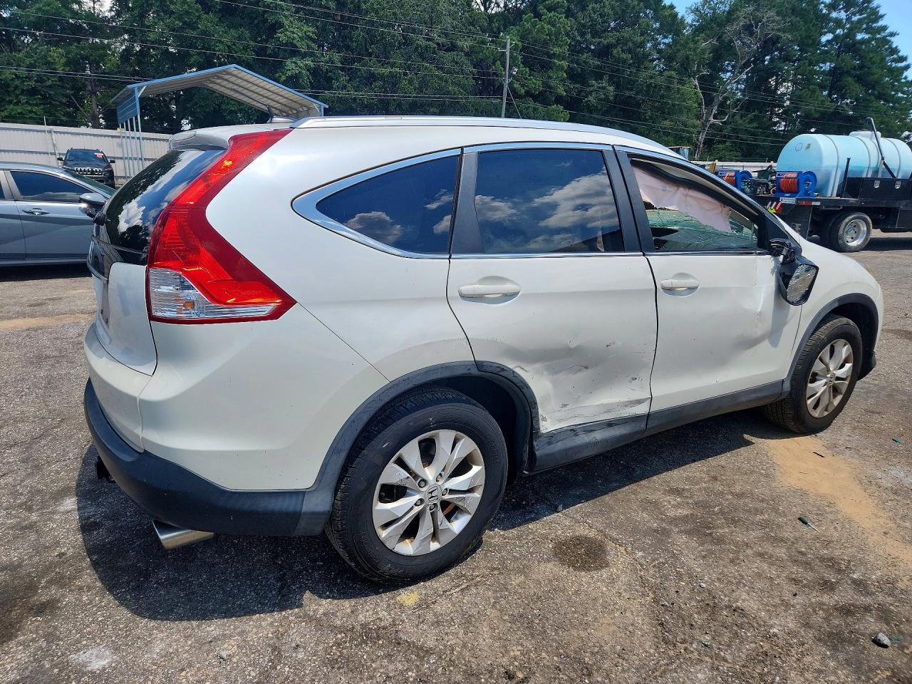2014 Honda Cr-v Exl White vin: 5J6RM3H79EL020584