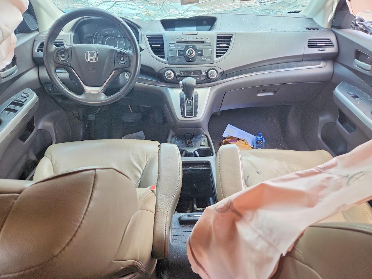 2014 Honda Cr-v Exl White vin: 5J6RM3H79EL020584
