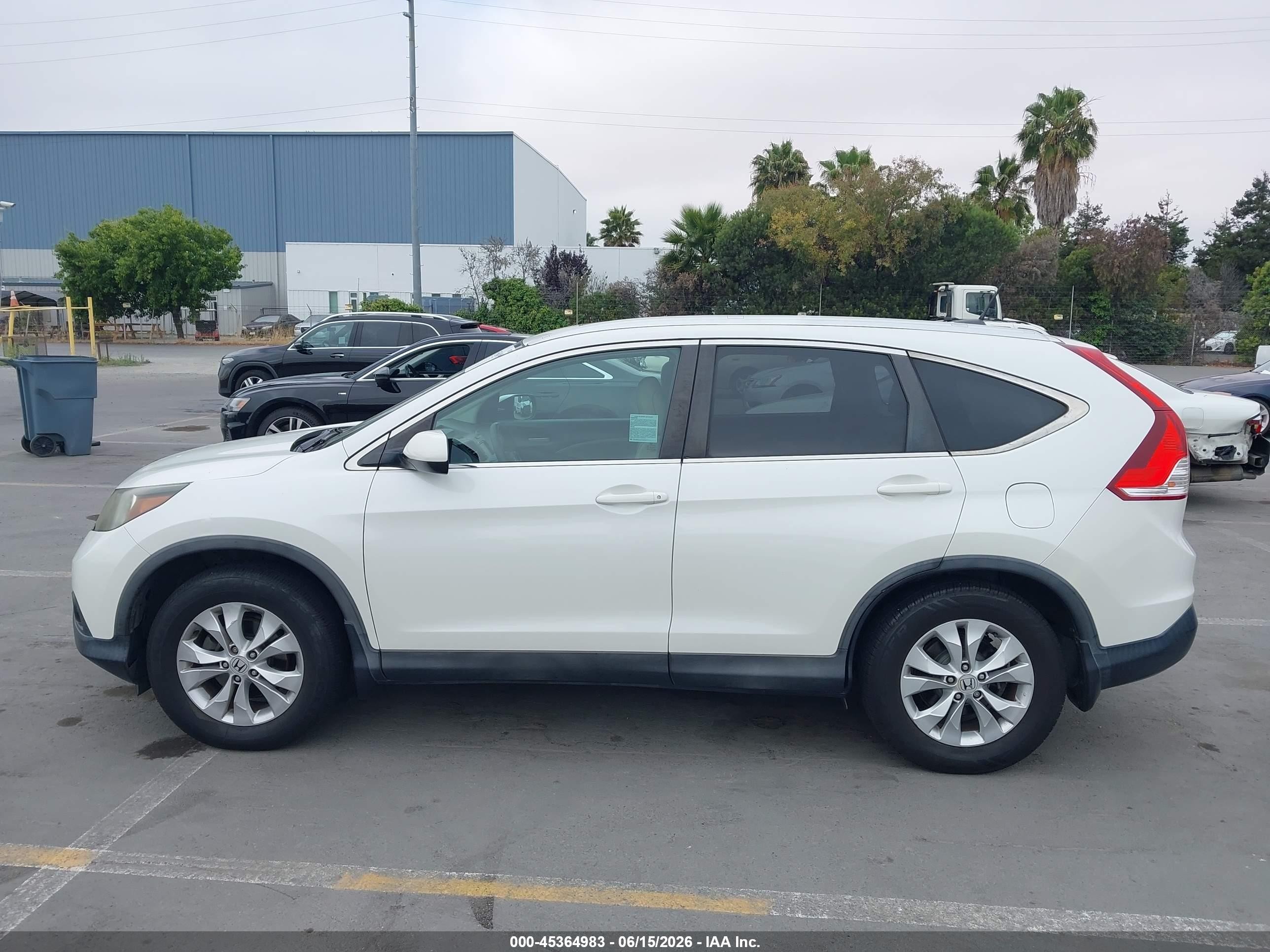 2014 Honda Cr-v Ex-l White vin: 5J6RM3H79EL025624