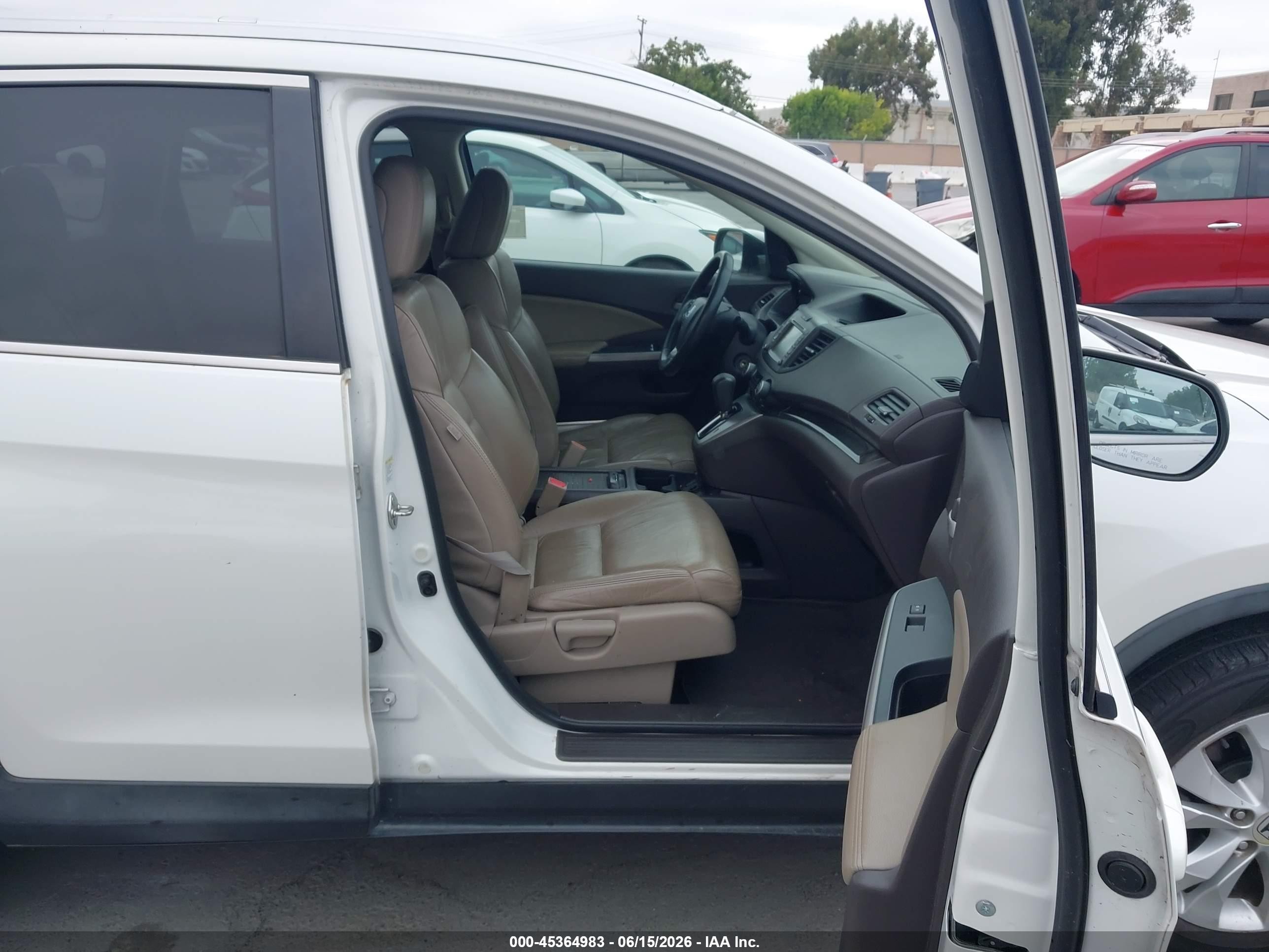 2014 Honda Cr-v Ex-l White vin: 5J6RM3H79EL025624