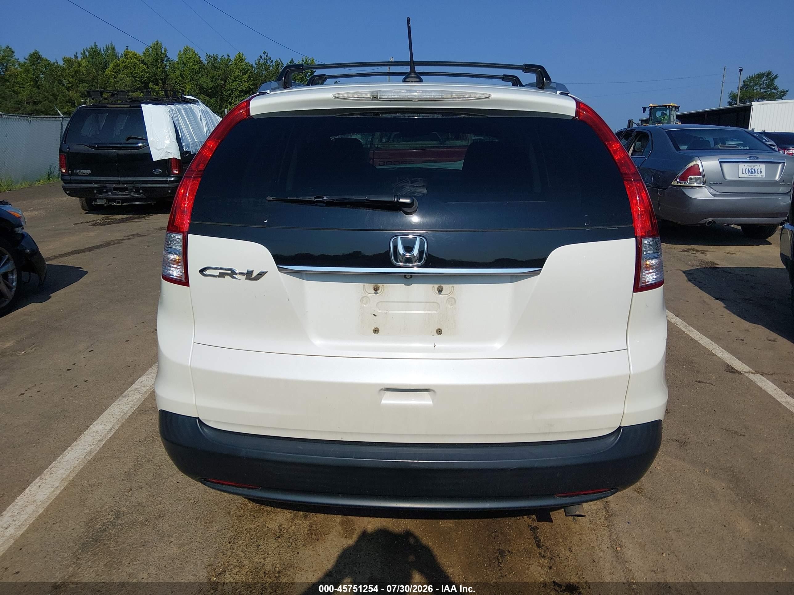 2014 Honda Cr-v Ex-l White vin: 5J6RM3H79EL036123