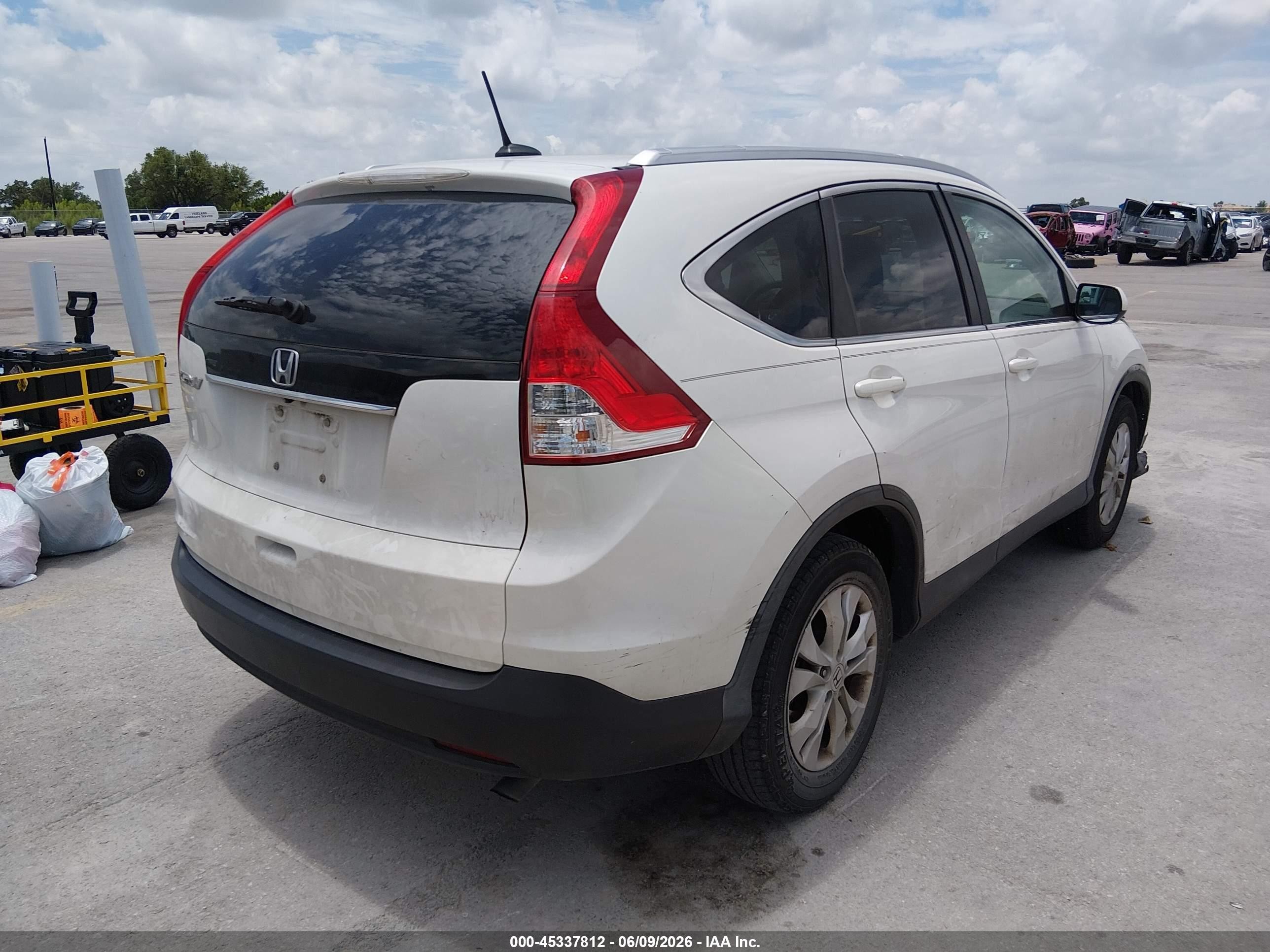 2014 Honda Cr-v Ex-l Белый vin: 5J6RM3H79EL038938