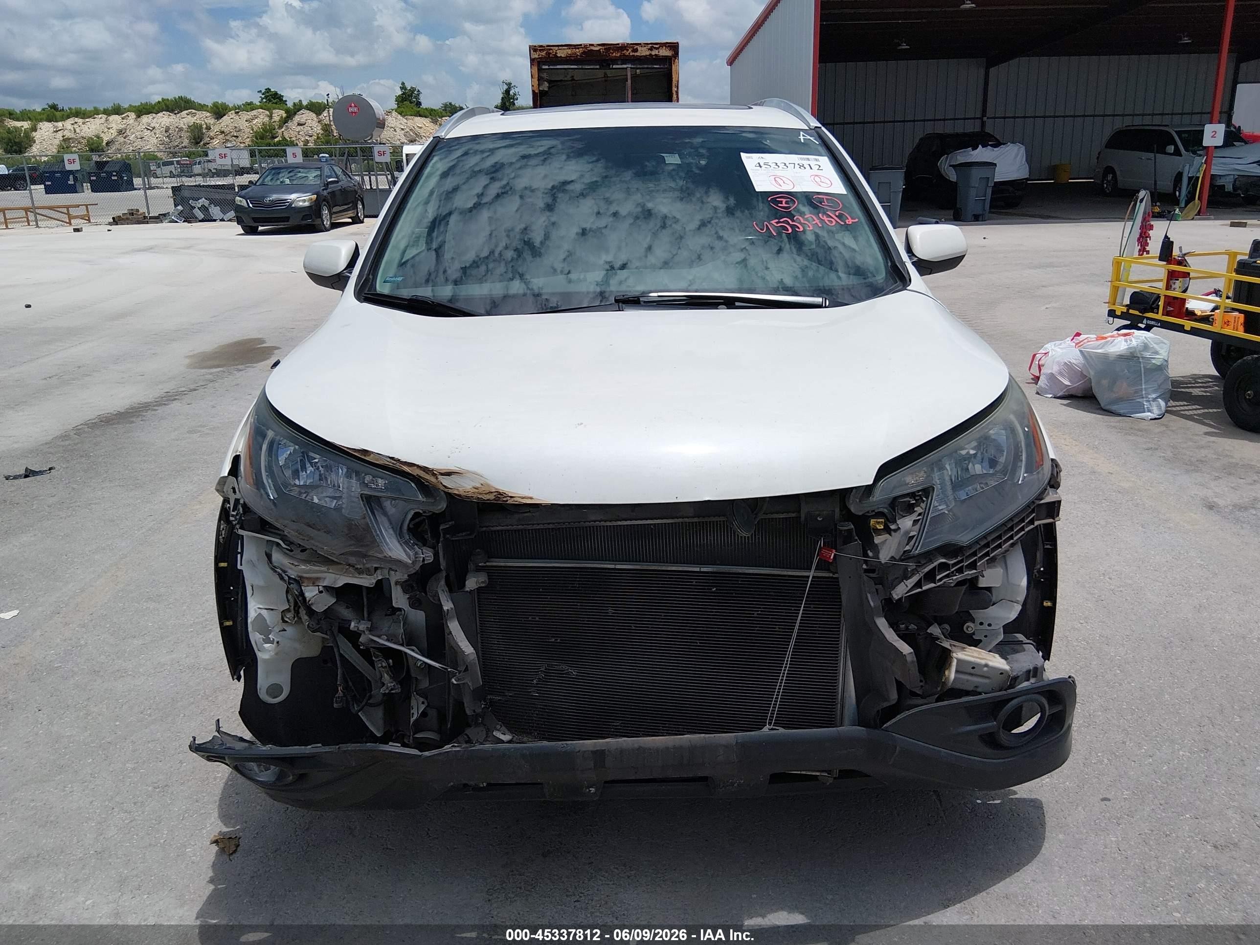 2014 Honda Cr-v Ex-l Белый vin: 5J6RM3H79EL038938