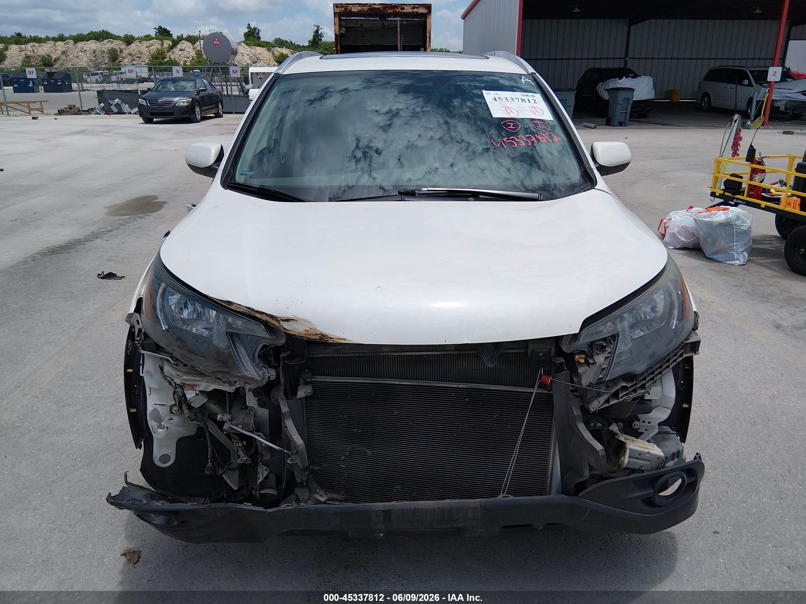 2014 Honda Cr-v Ex-l Белый vin: 5J6RM3H79EL038938
