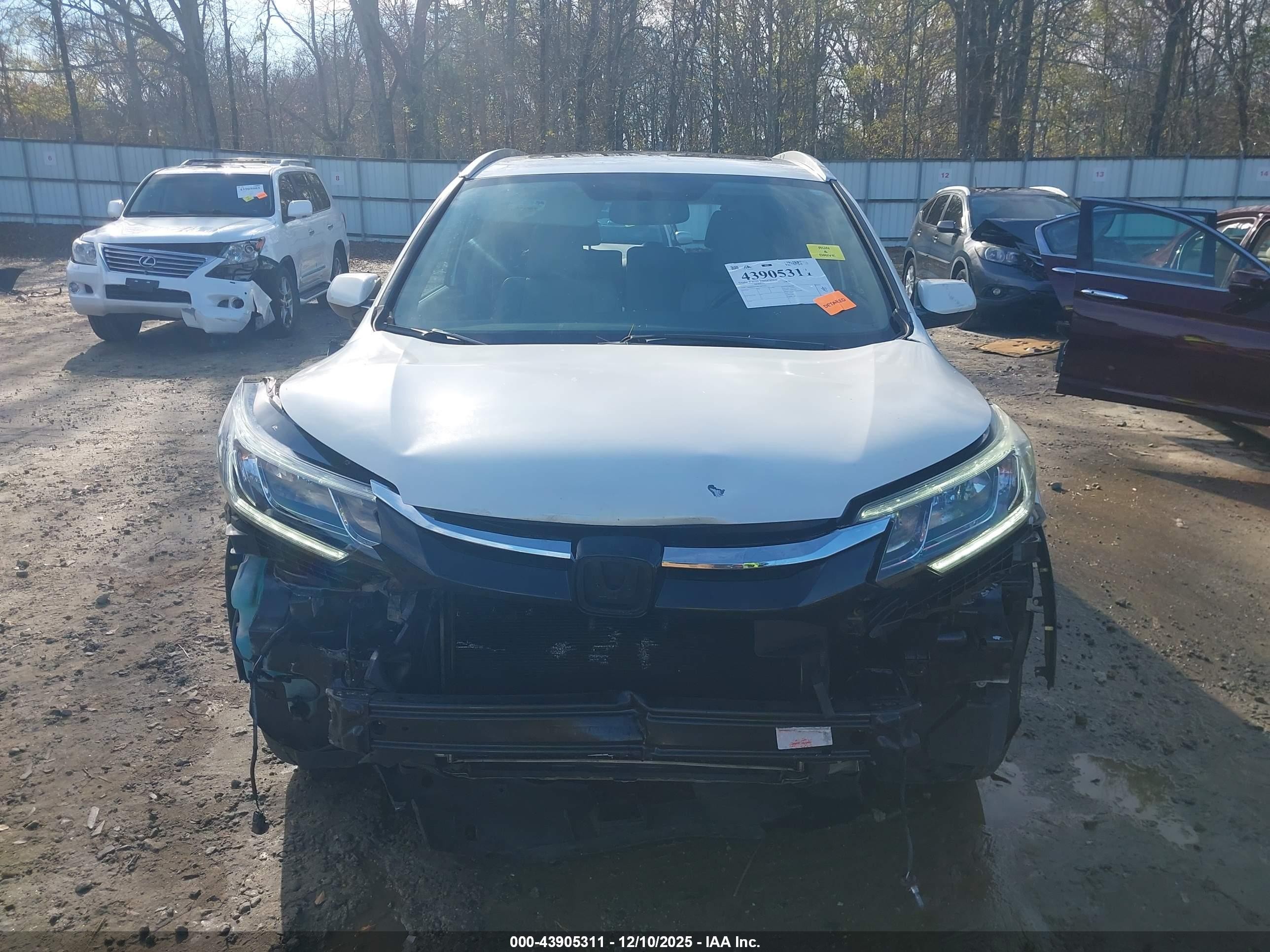 2015 Honda Cr-v Ex-l White vin: 5J6RM3H79FL003222