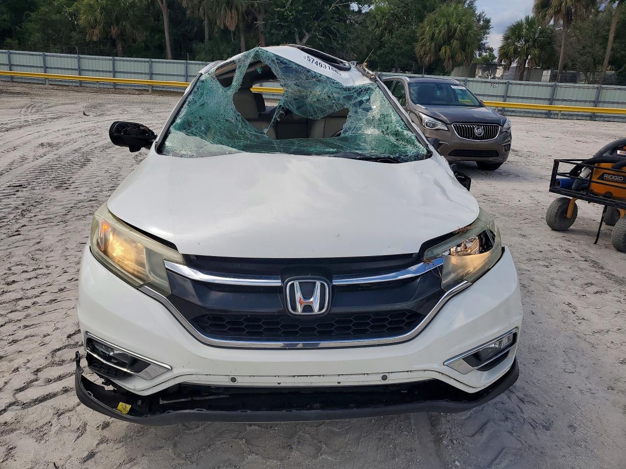 2015 Honda Cr-v Exl White vin: 5J6RM3H79FL008095