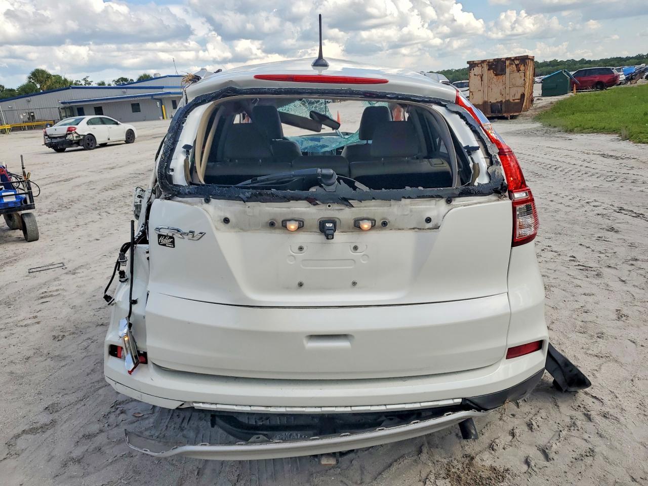 2015 Honda Cr-v Exl White vin: 5J6RM3H79FL008095