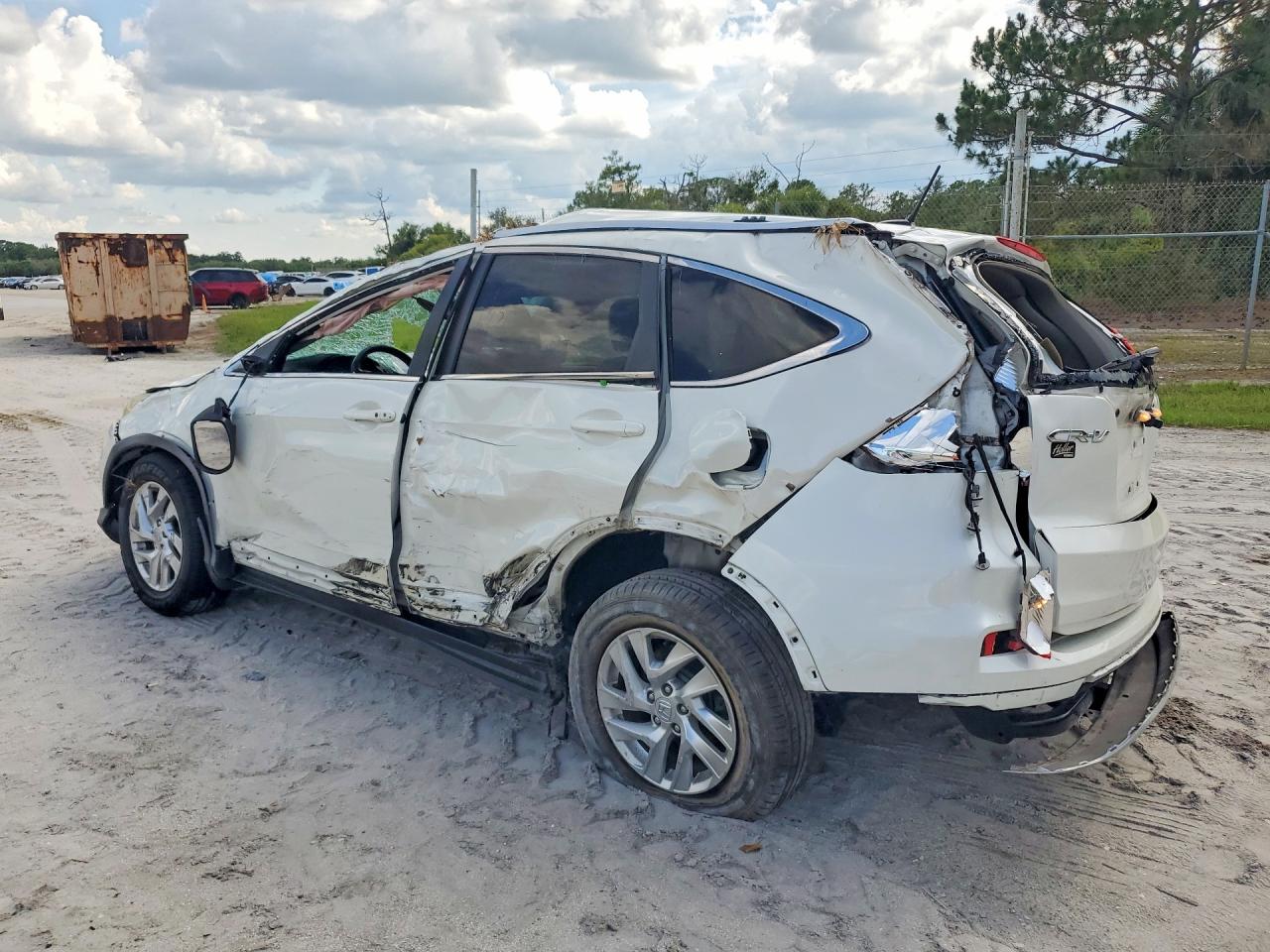 2015 Honda Cr-v Exl White vin: 5J6RM3H79FL008095