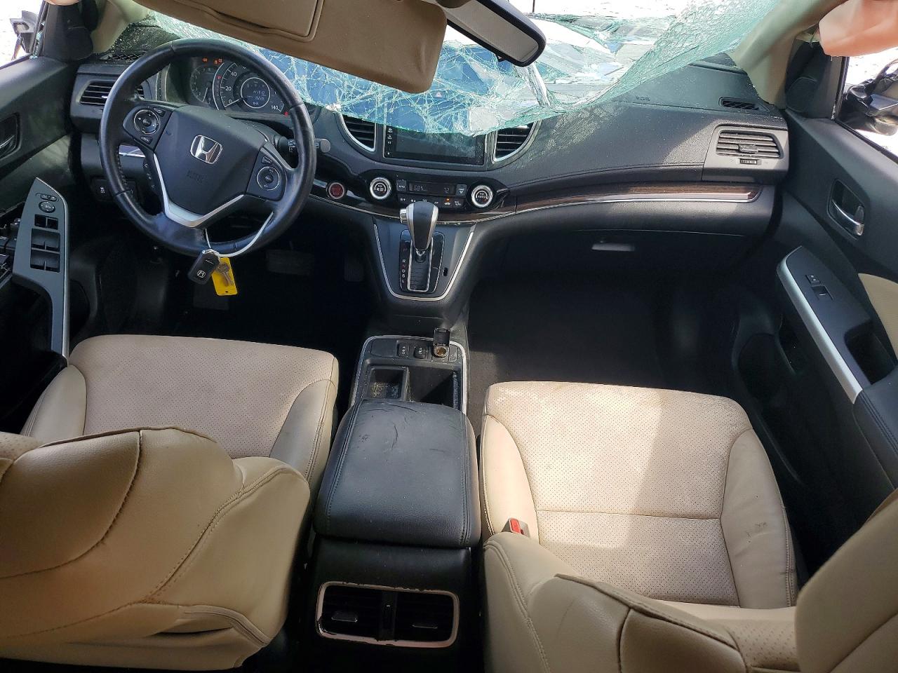 2015 Honda Cr-v Exl White vin: 5J6RM3H79FL008095